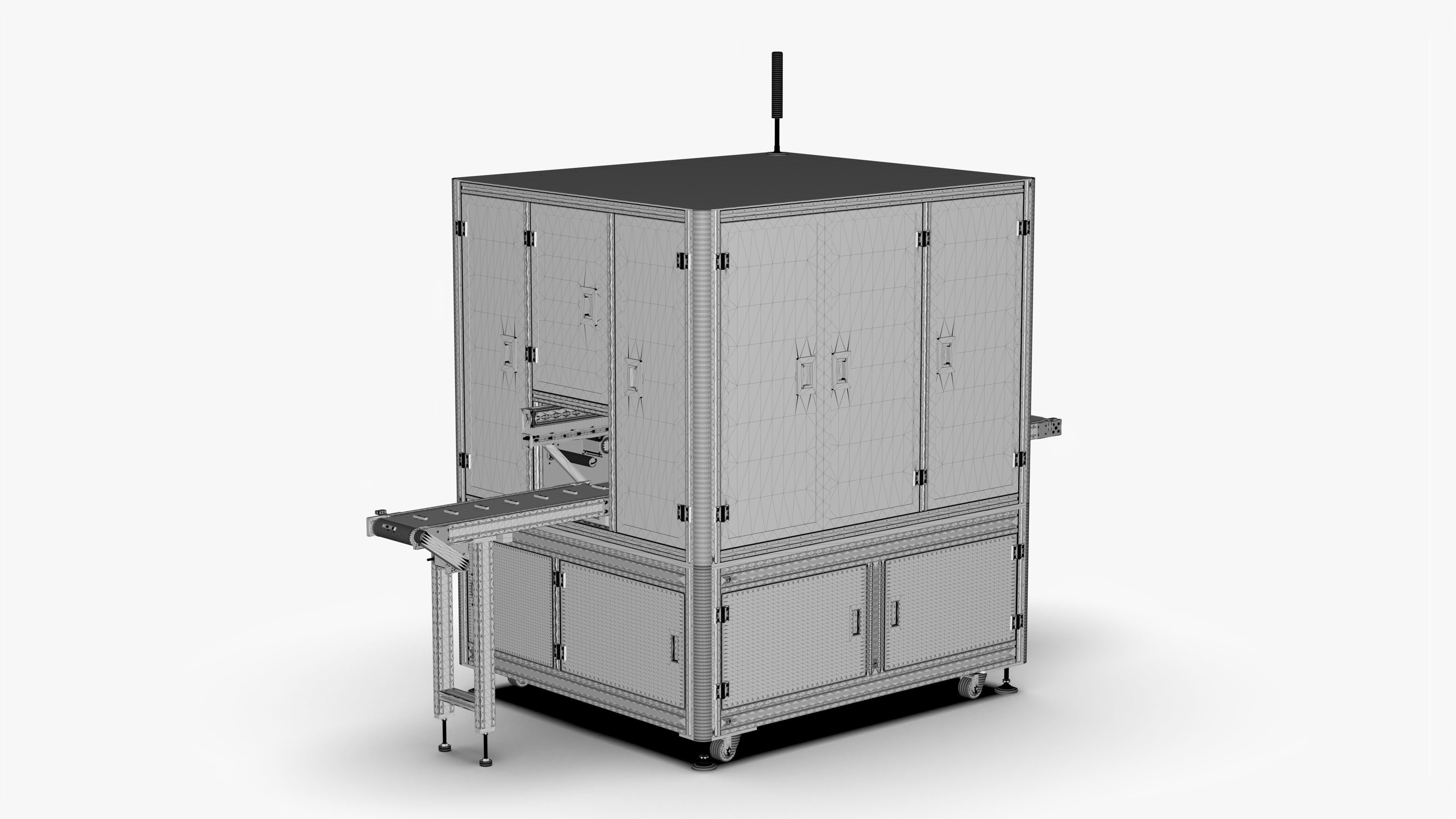 Automatic Polymer Battery Shaping and Labeling Machine 3D model_16
