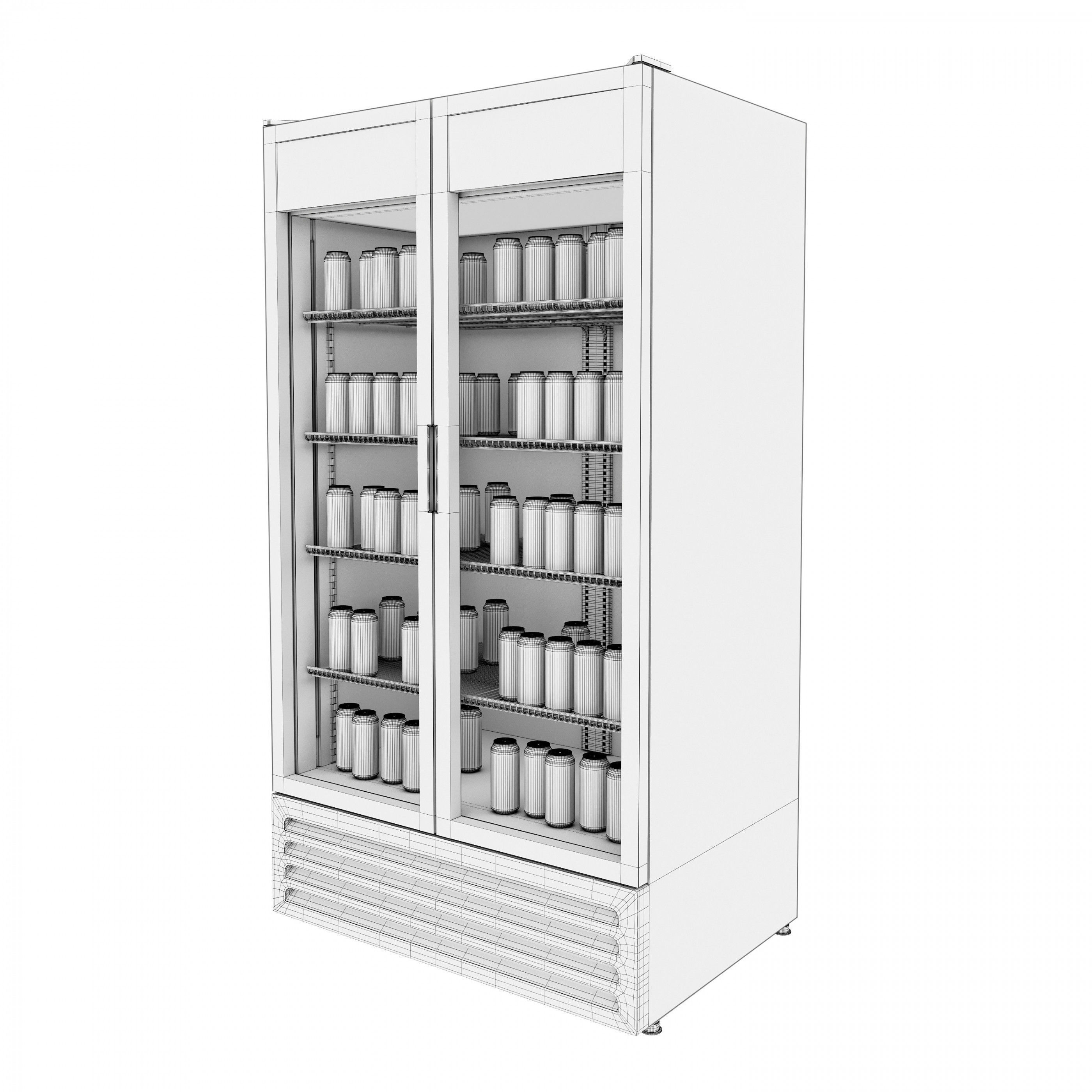Double Door Cooler Pepsi 3D model_2
