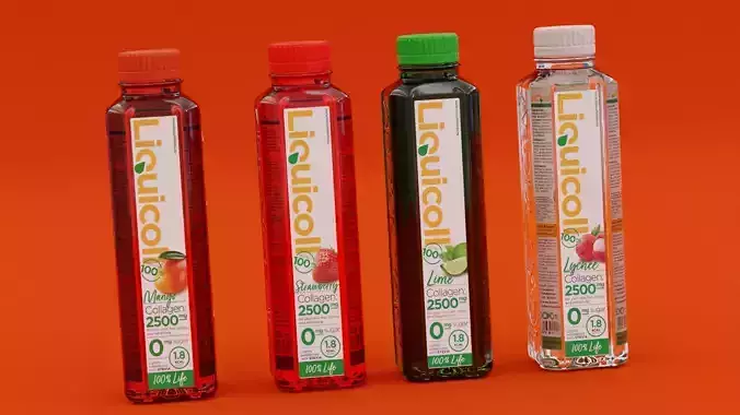 3d juice bottle mockup design and for print