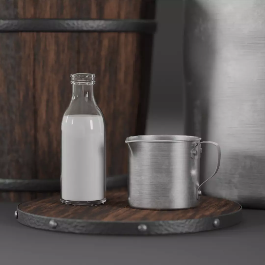 Milk Man Old Tools 3D model_0