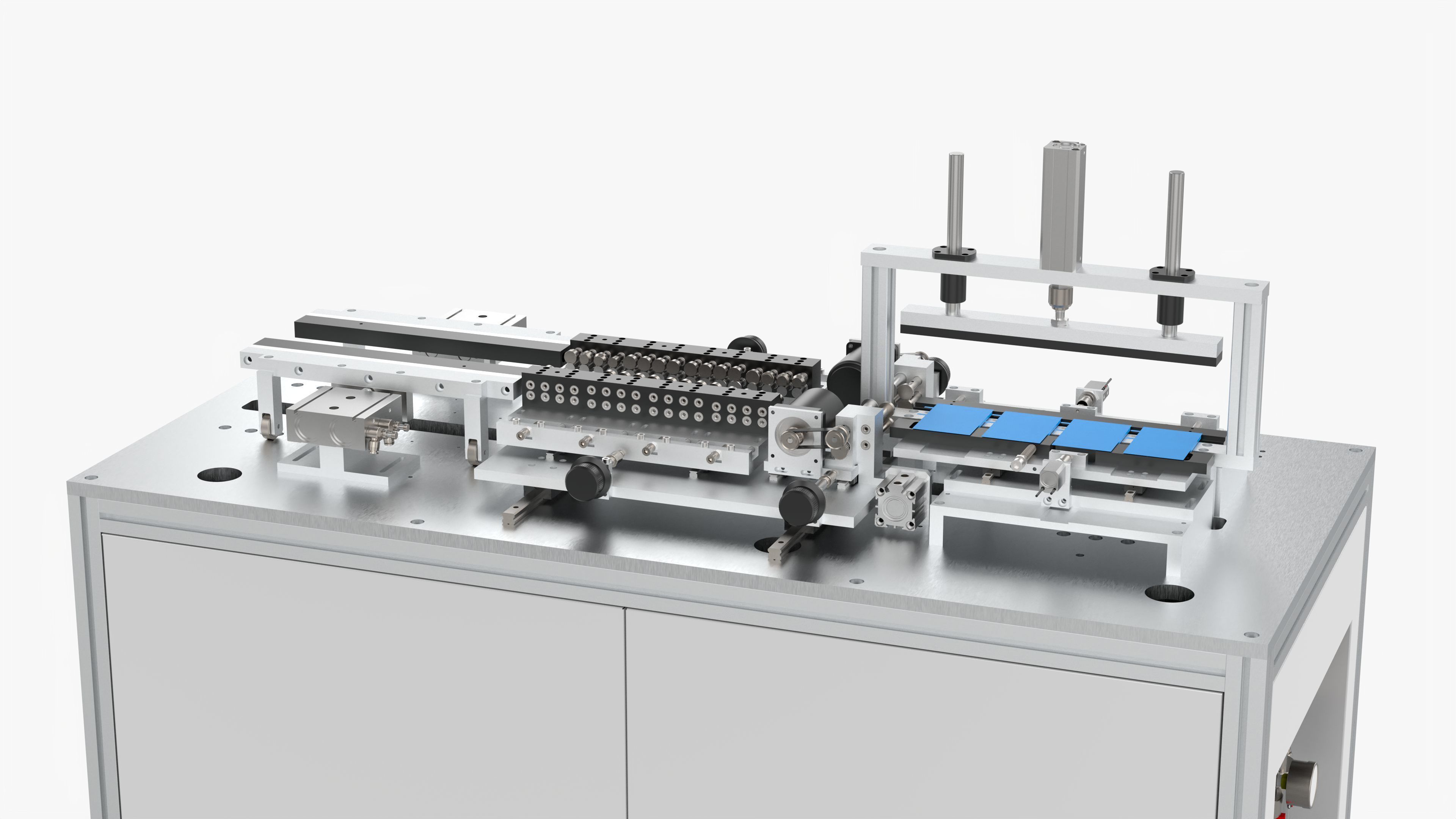 Automatic Polymer Battery Cutting Folding and Ironing Machine 3D model_11