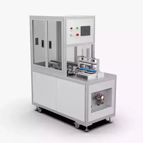 Automatic Polymer Battery Cutting Folding and Ironing Machine 3D model