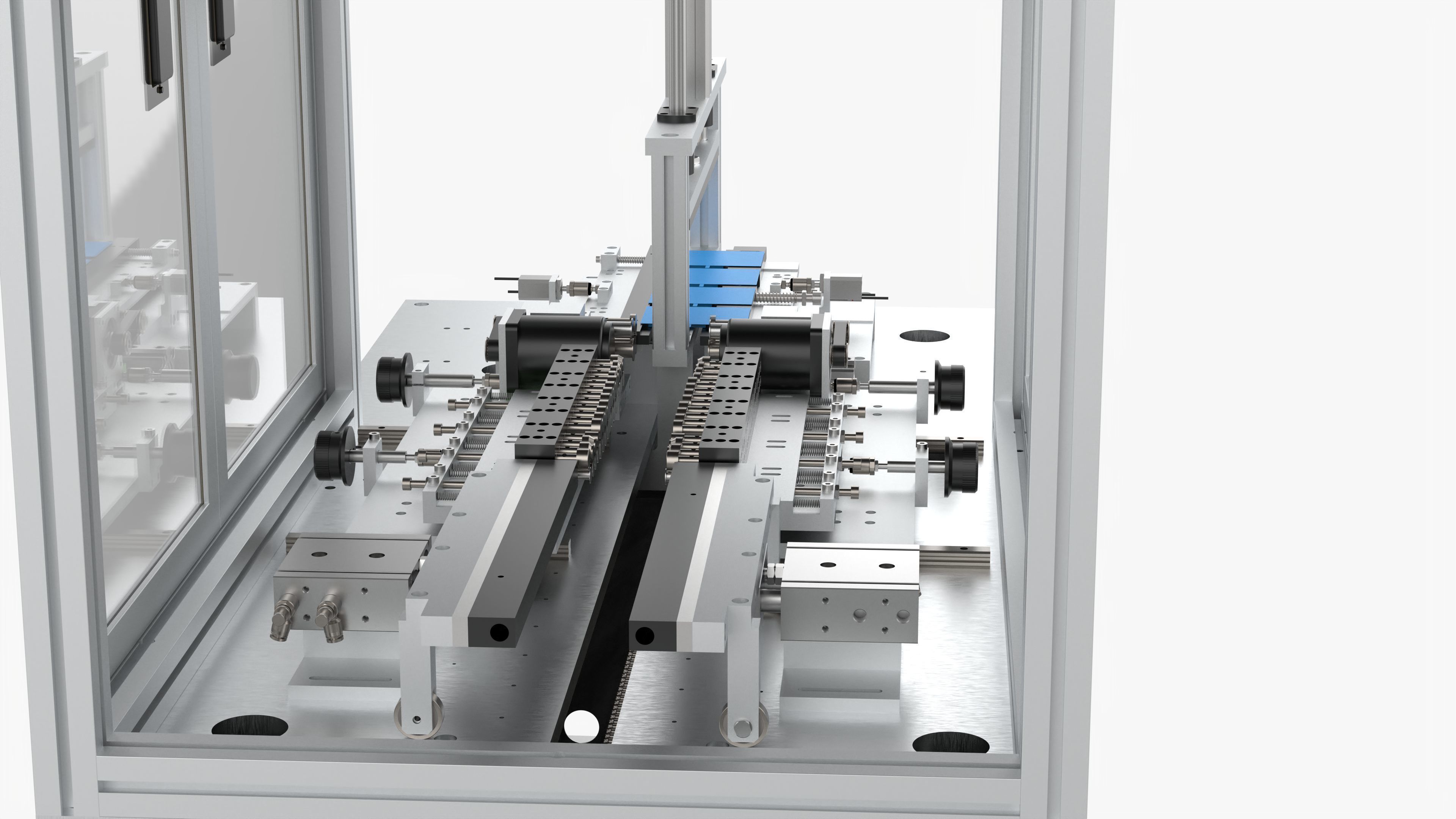 Automatic Polymer Battery Cutting Folding and Ironing Machine 3D model_9