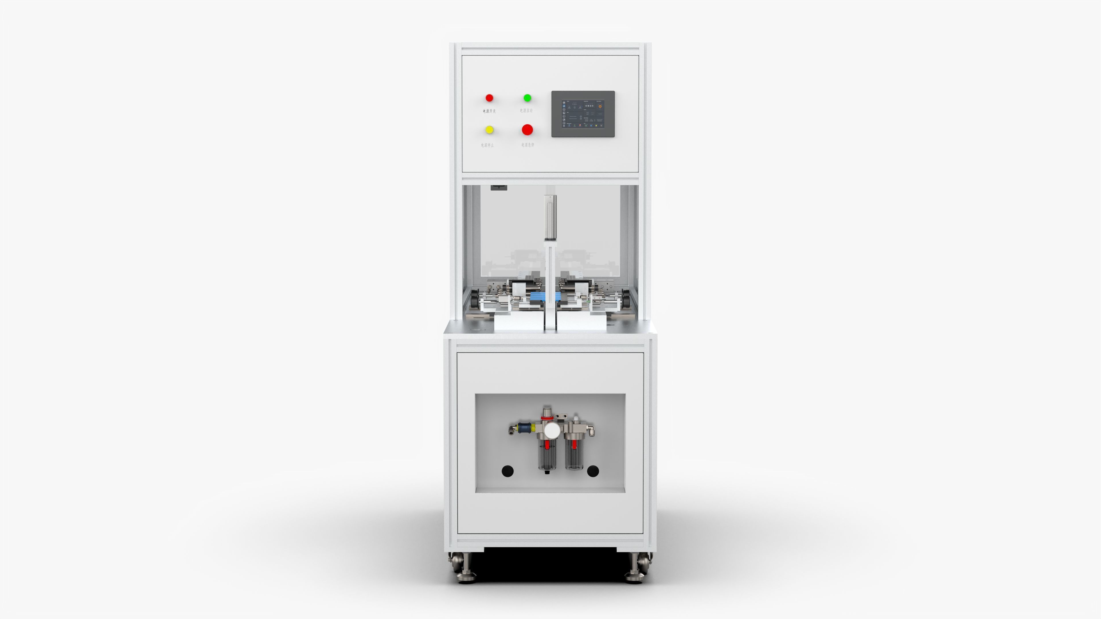 Automatic Polymer Battery Cutting Folding and Ironing Machine 3D model_6