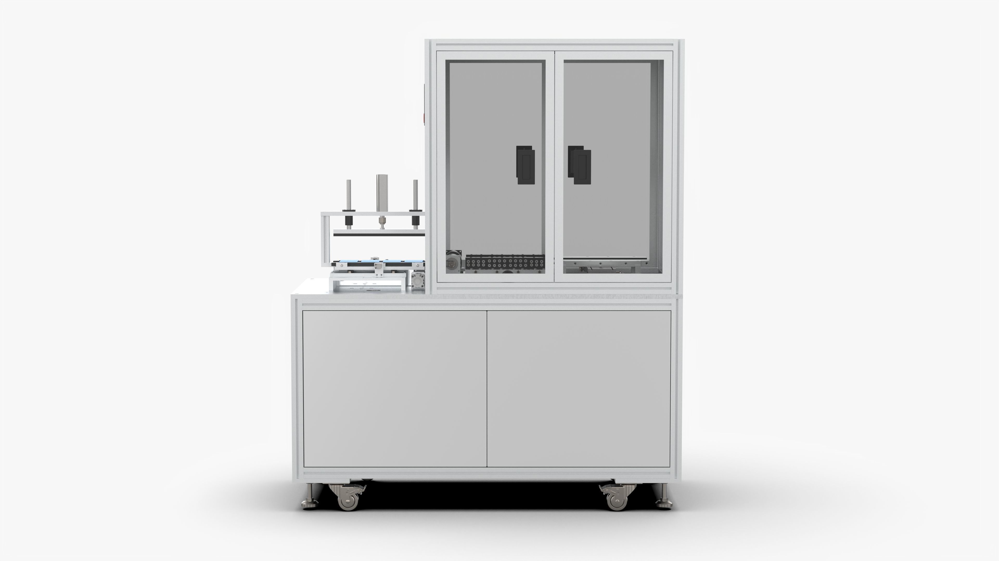 Automatic Polymer Battery Cutting Folding and Ironing Machine 3D model_5