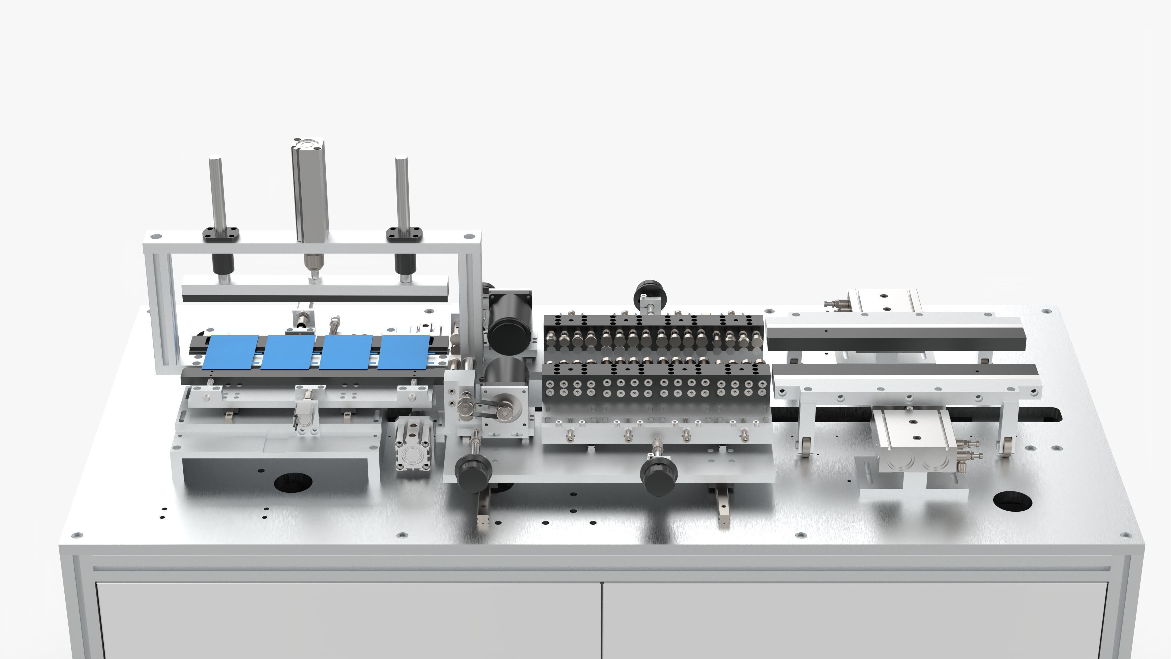 Automatic Polymer Battery Cutting Folding and Ironing Machine 3D model_10