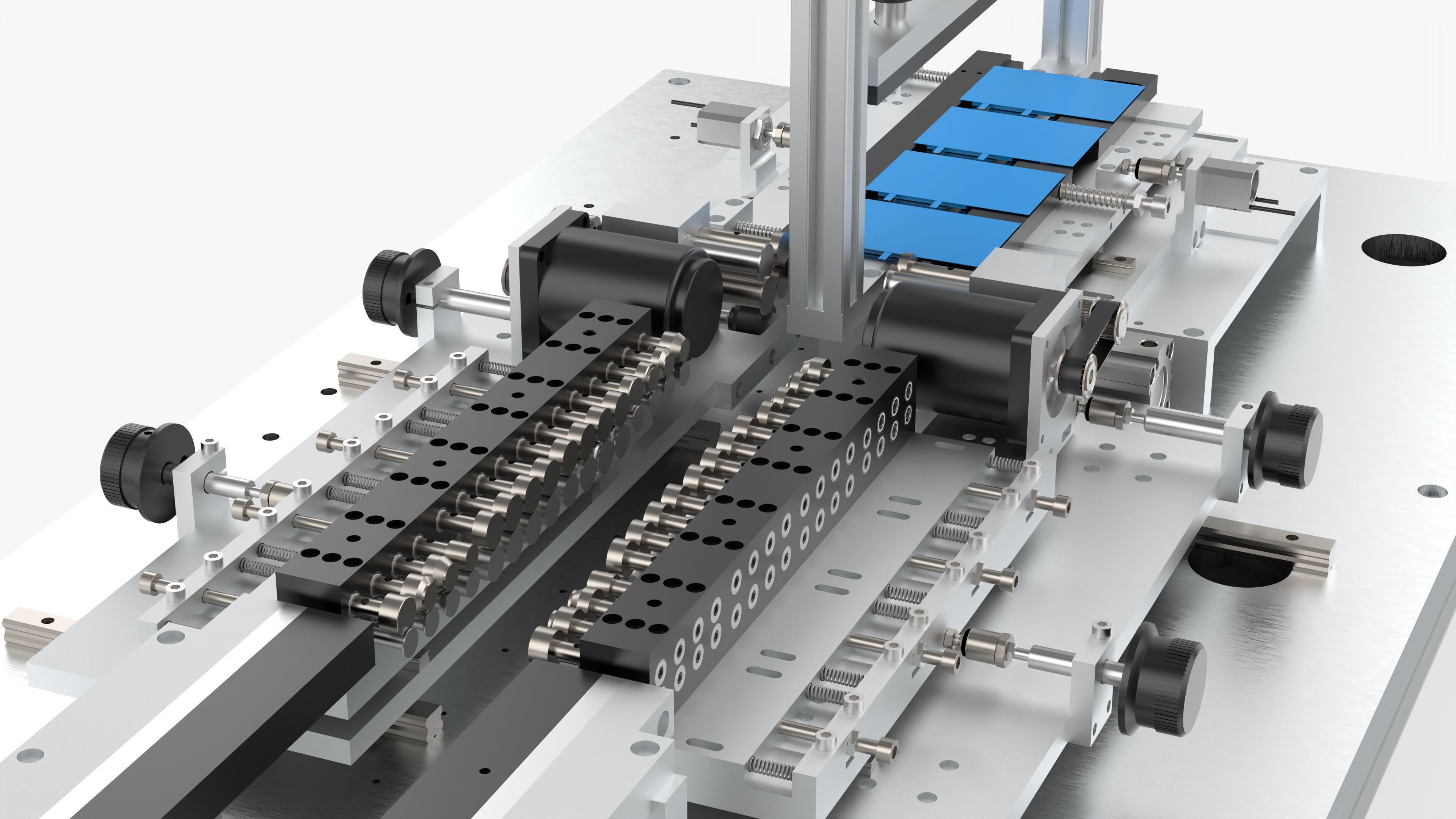 Automatic Polymer Battery Cutting Folding and Ironing Machine 3D model_13