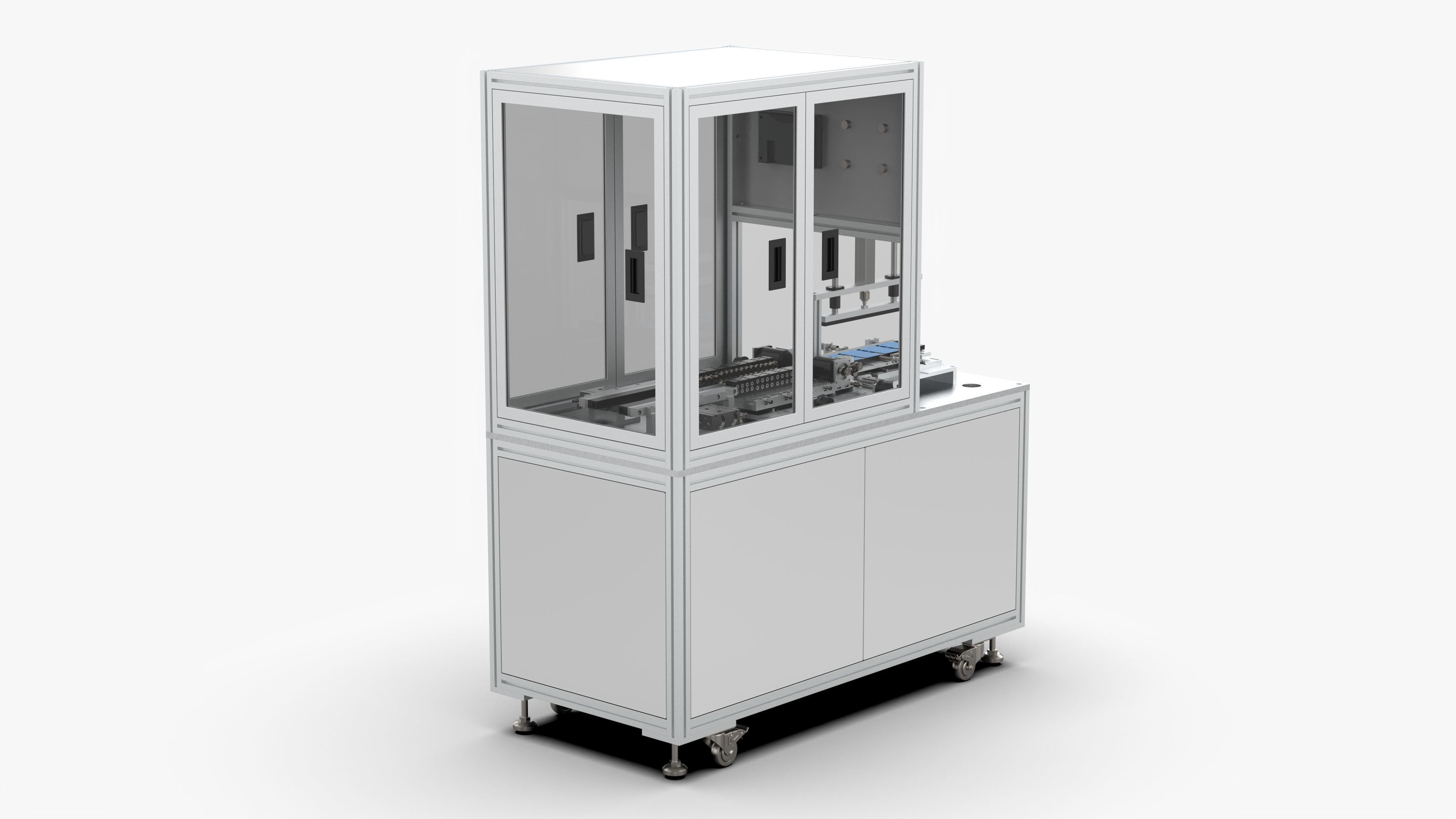 Automatic Polymer Battery Cutting Folding and Ironing Machine 3D model_3