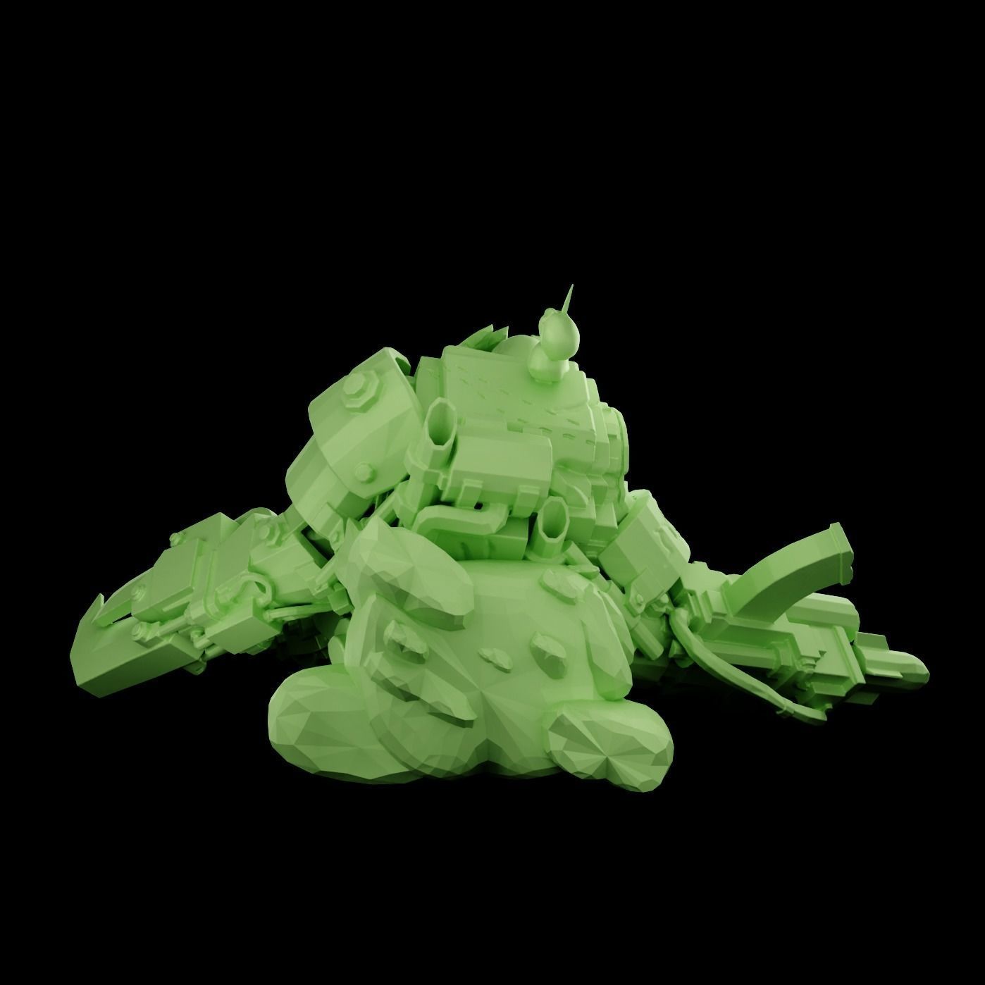 Dead Orc Nob With Rock Free 3D print model_4