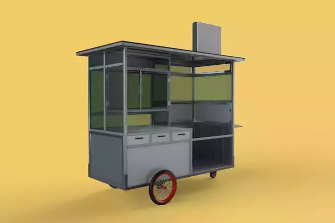 FRIED FOOD CART FRYER FOOD TRUCK CATERING SERVICE MOBILE OUTDOOR