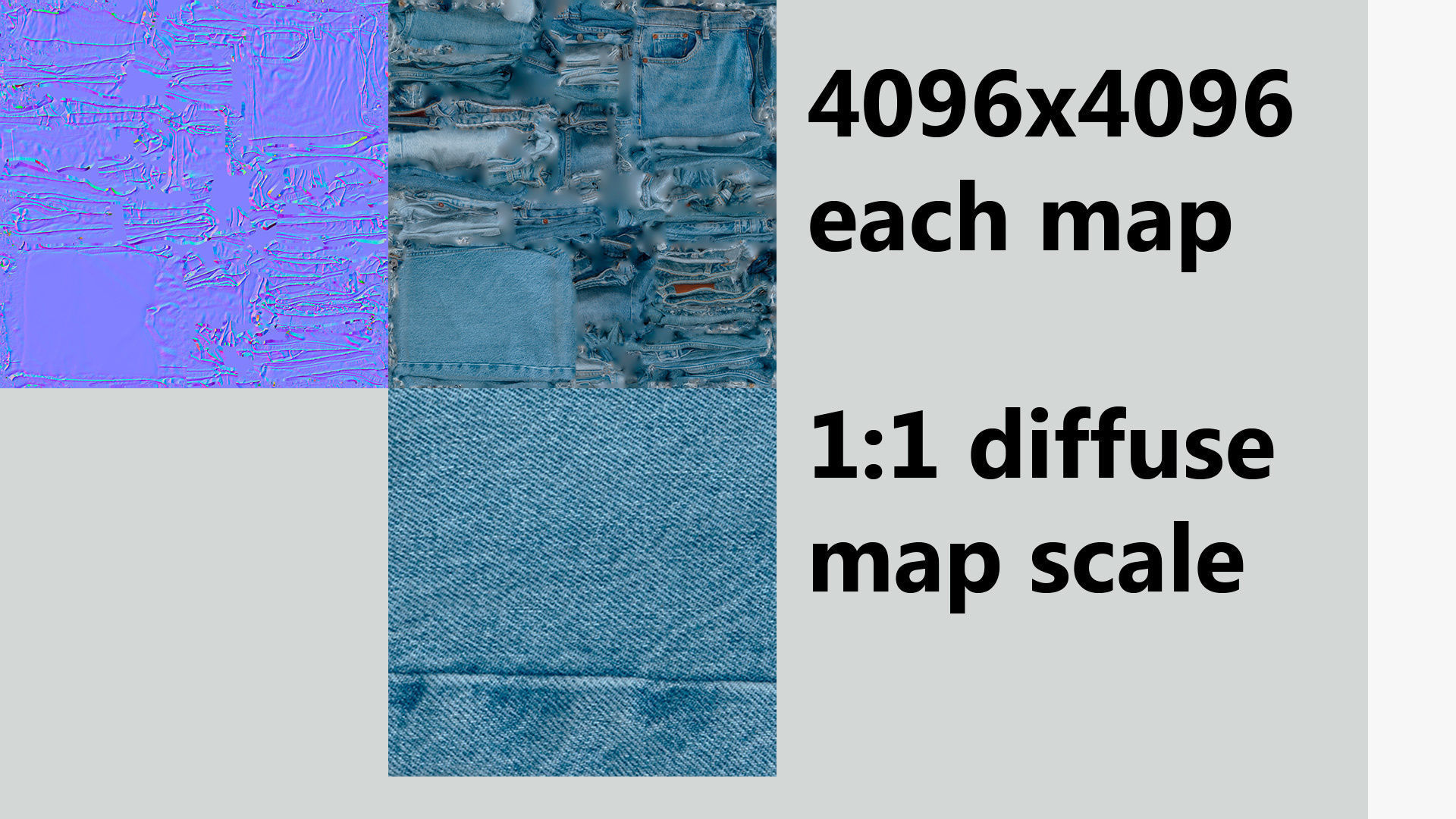 Pile or stock of folded blue jeans pants for wardrobe 3D model_7