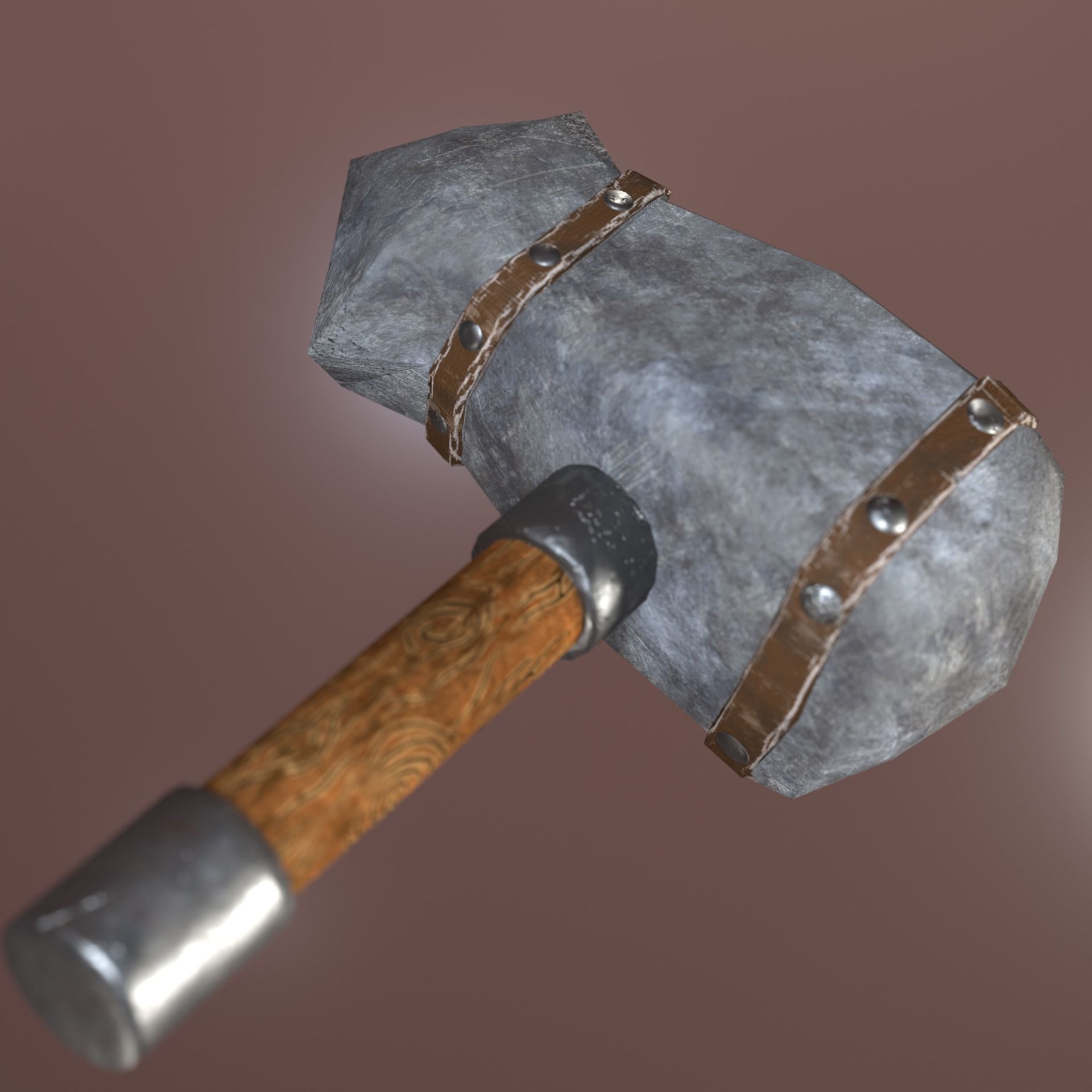Hammer Low-poly 3D model Low-poly 3D model_8