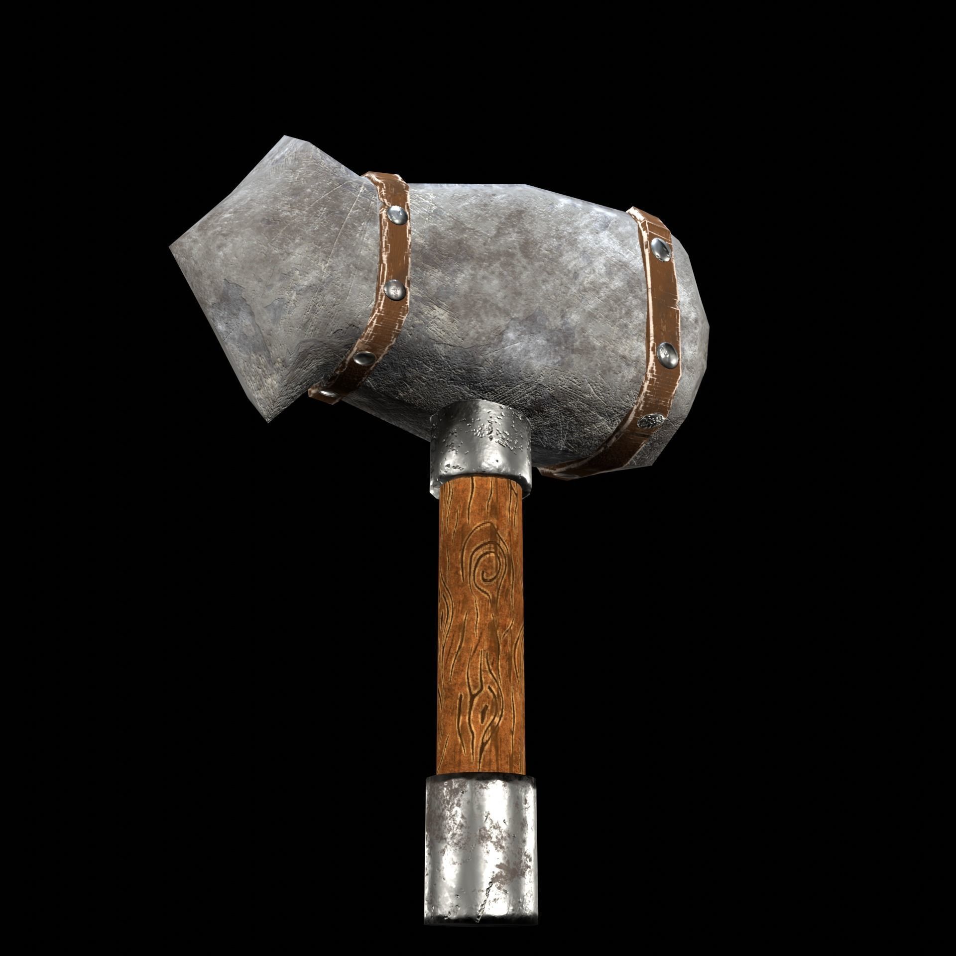 Hammer Low-poly 3D model Low-poly 3D model_1