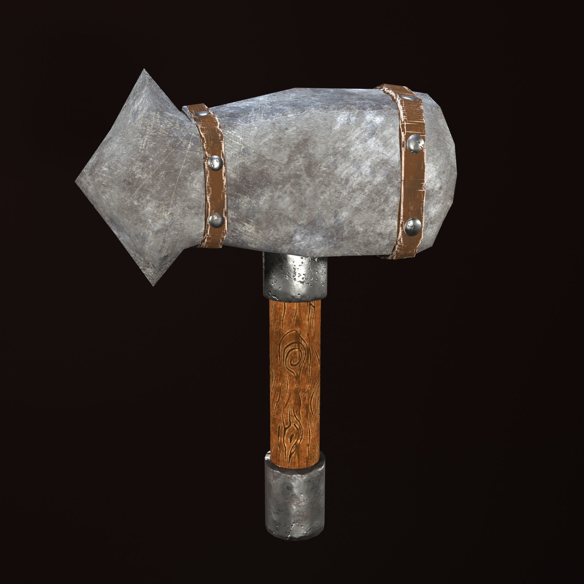 Hammer Low-poly 3D model Low-poly 3D model_4