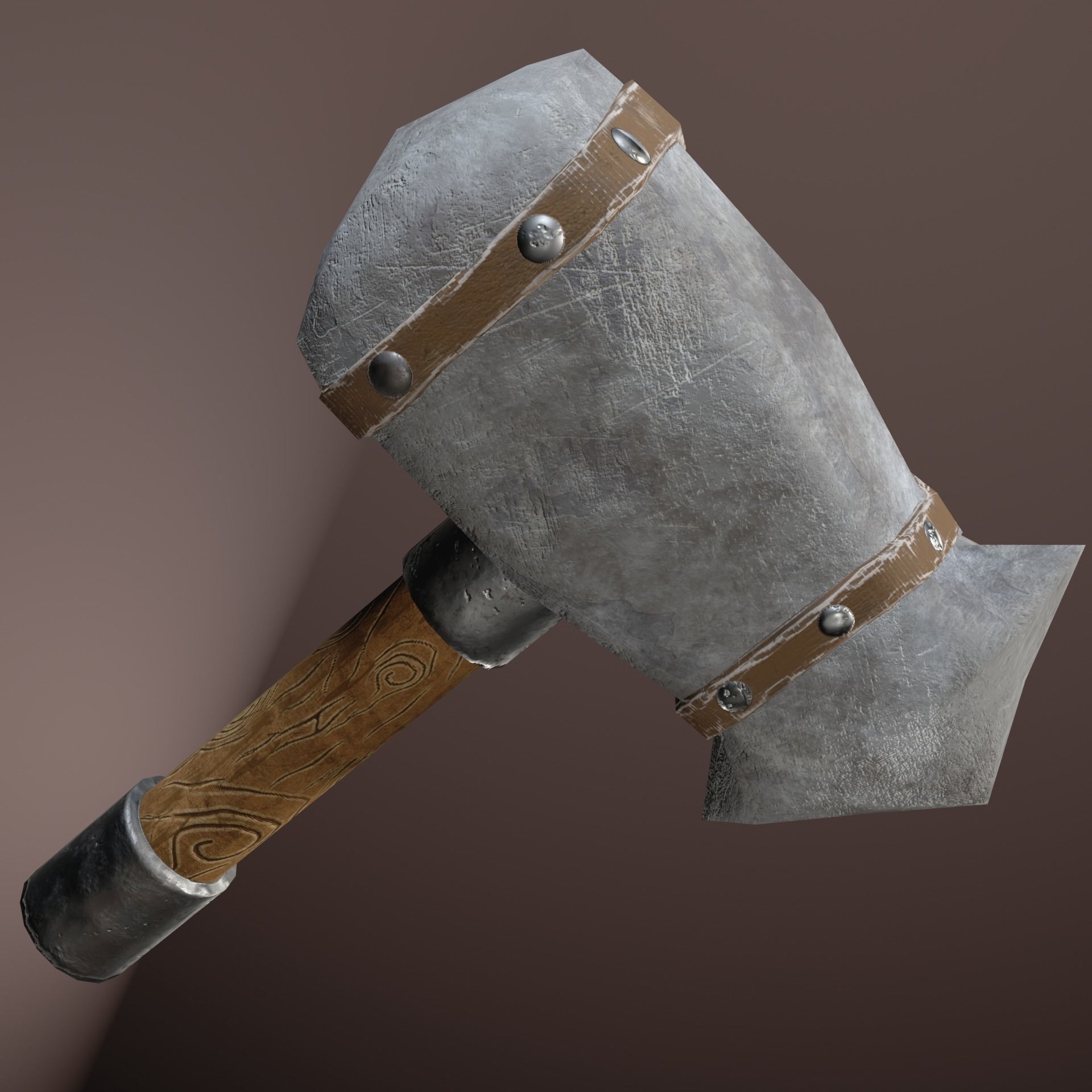 Hammer Low-poly 3D model Low-poly 3D model_7