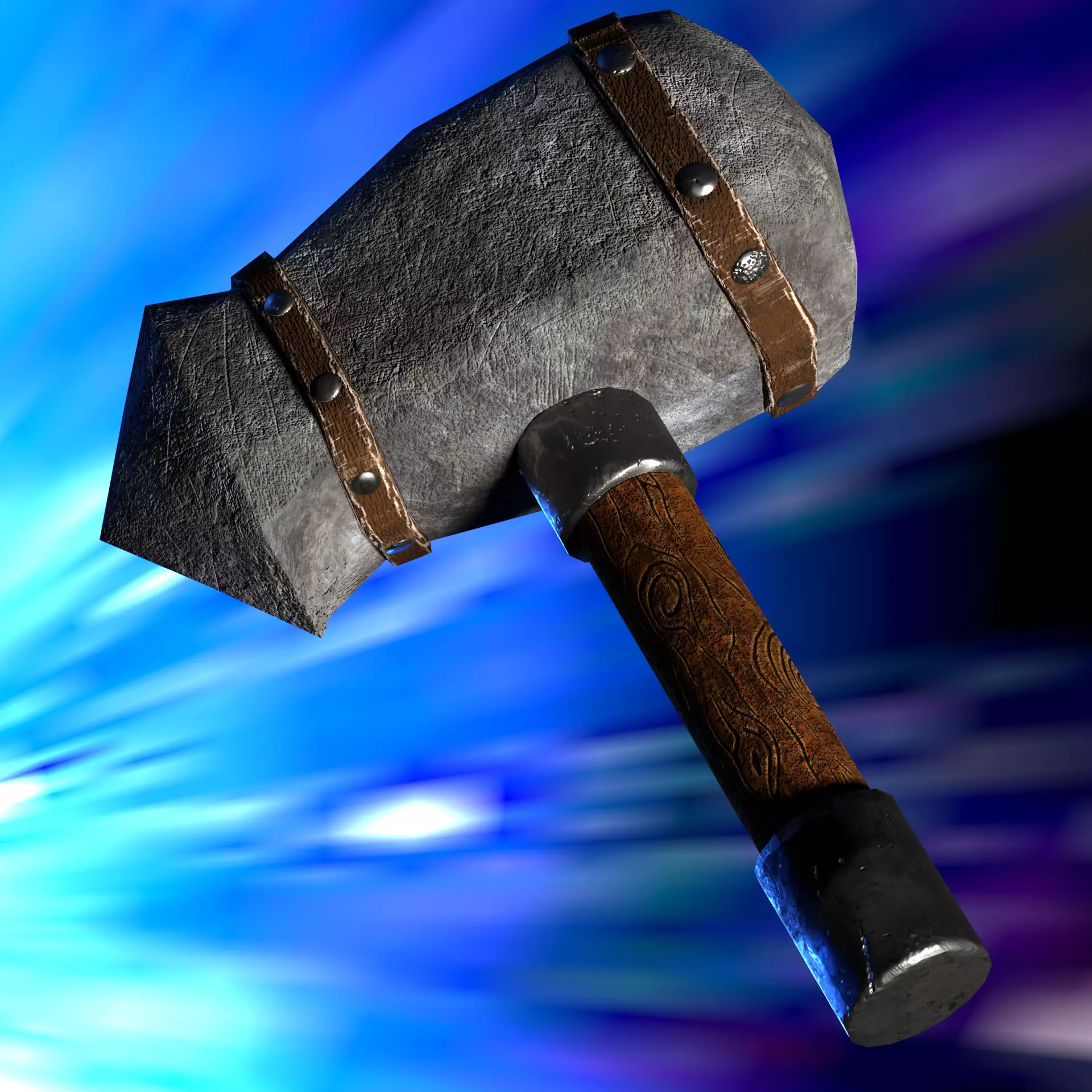 Hammer Low-poly 3D model Low-poly 3D model_0