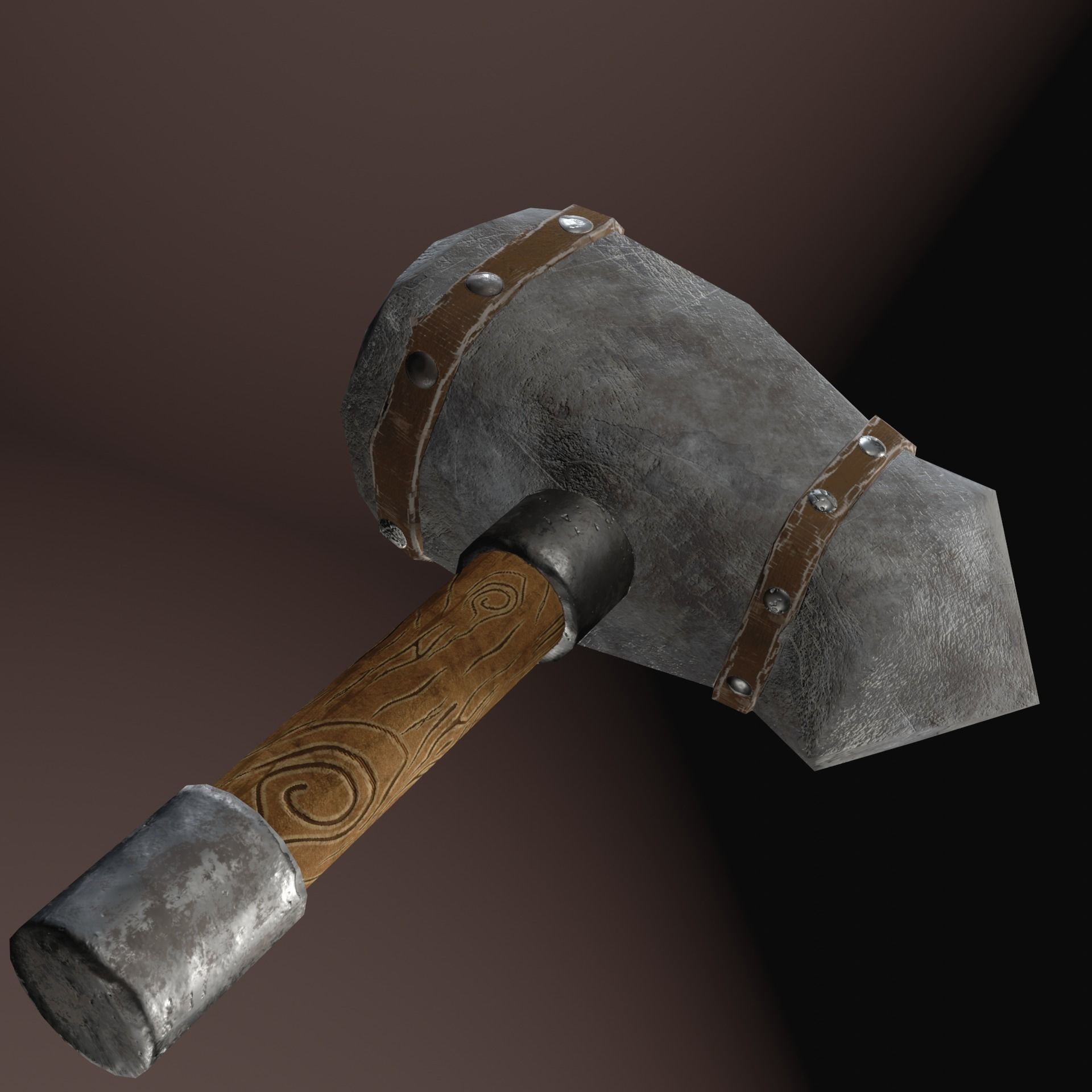 Hammer Low-poly 3D model Low-poly 3D model_5