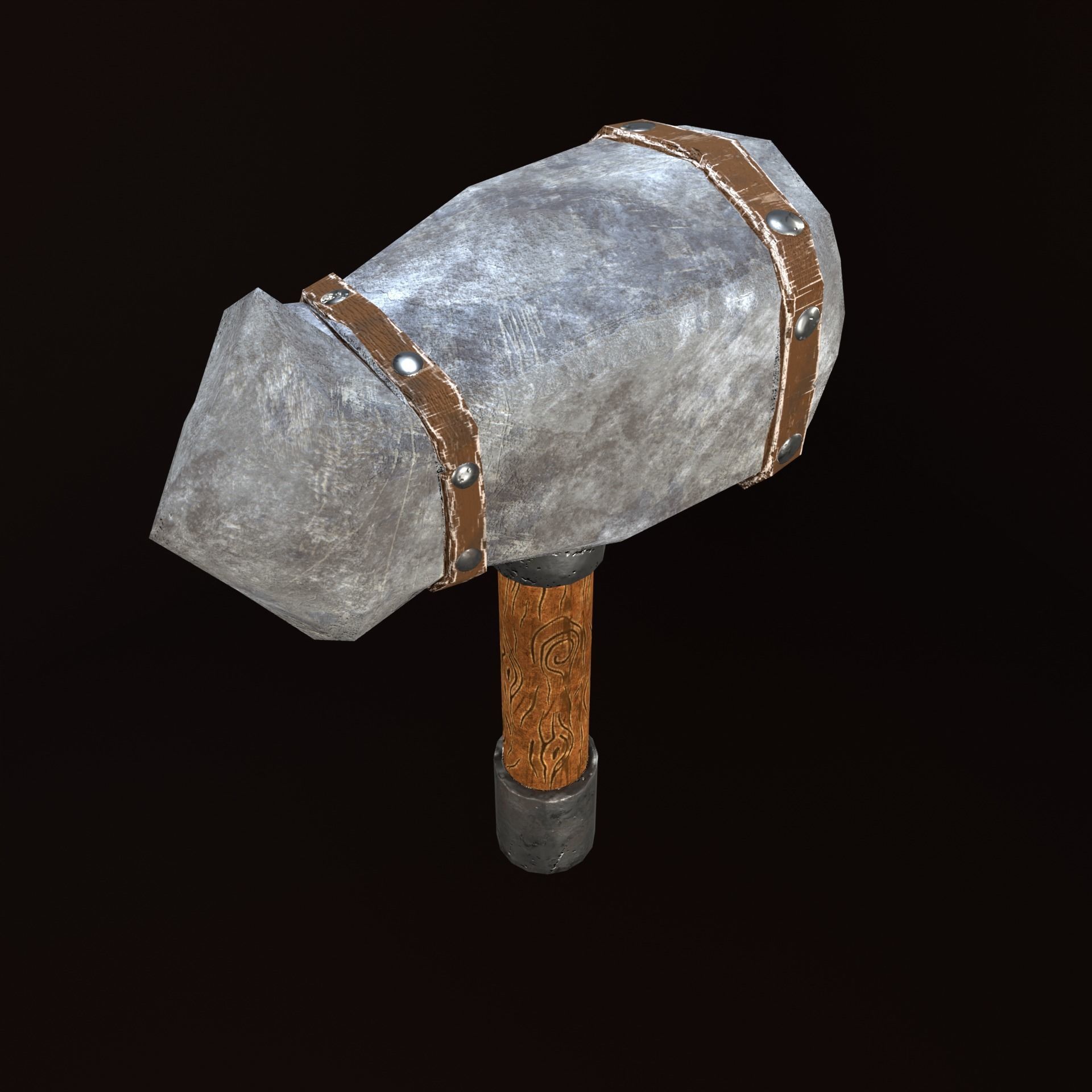 Hammer Low-poly 3D model Low-poly 3D model_2
