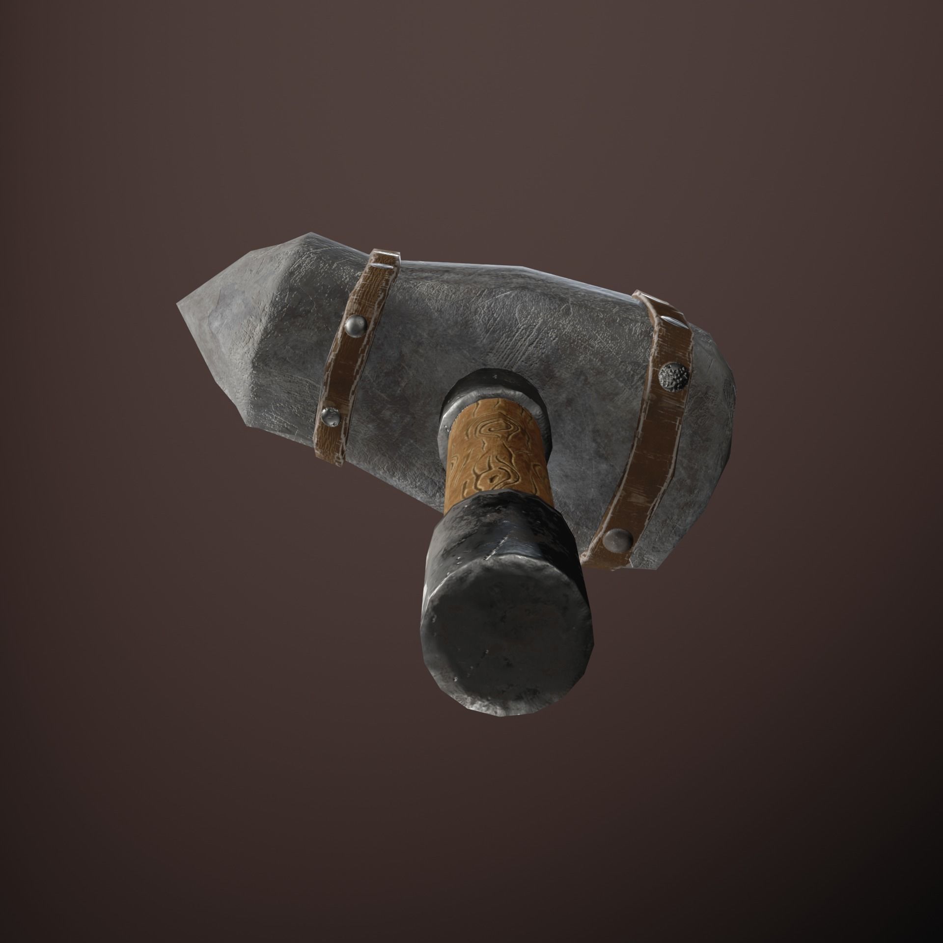 Hammer Low-poly 3D model Low-poly 3D model_3