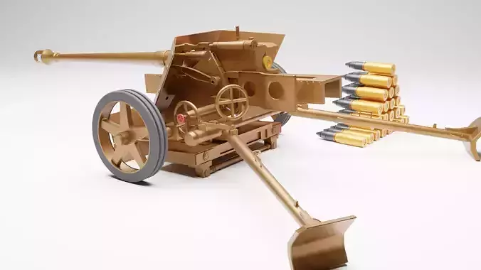 Anti tank Free low-poly 3D model