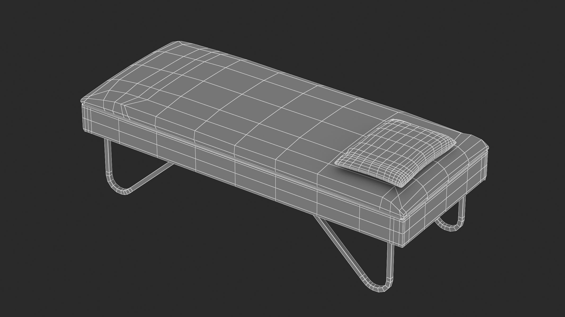 Medical Couches Recovery PBR Realistic 3D model_7