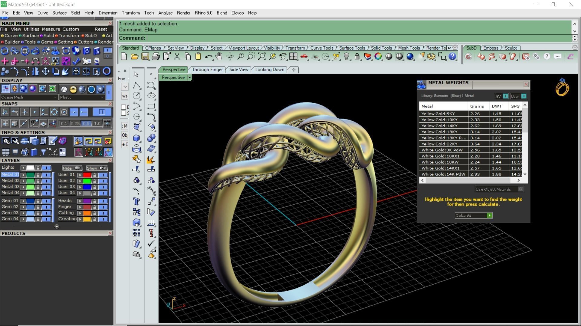 3 piece chain ring 3D print model_20