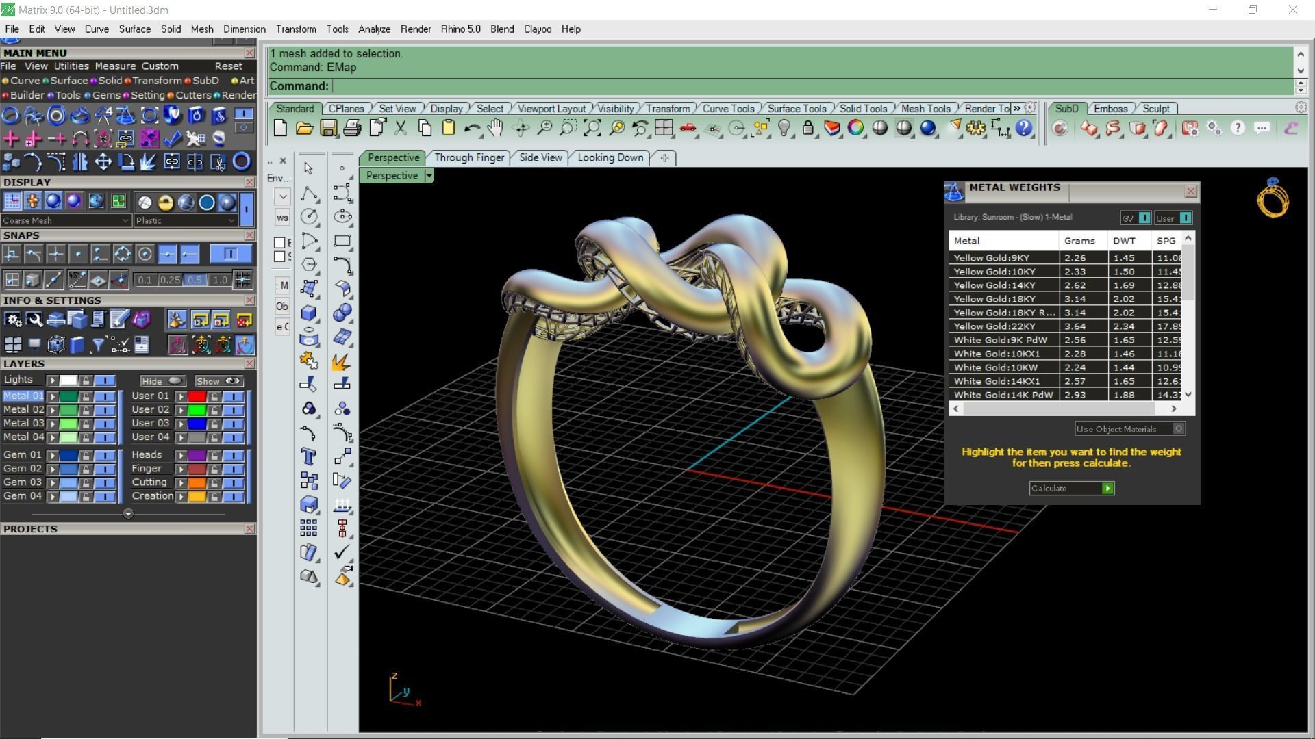 3 piece chain ring 3D print model_2