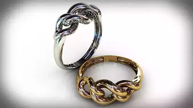 3 piece chain ring 3D print model