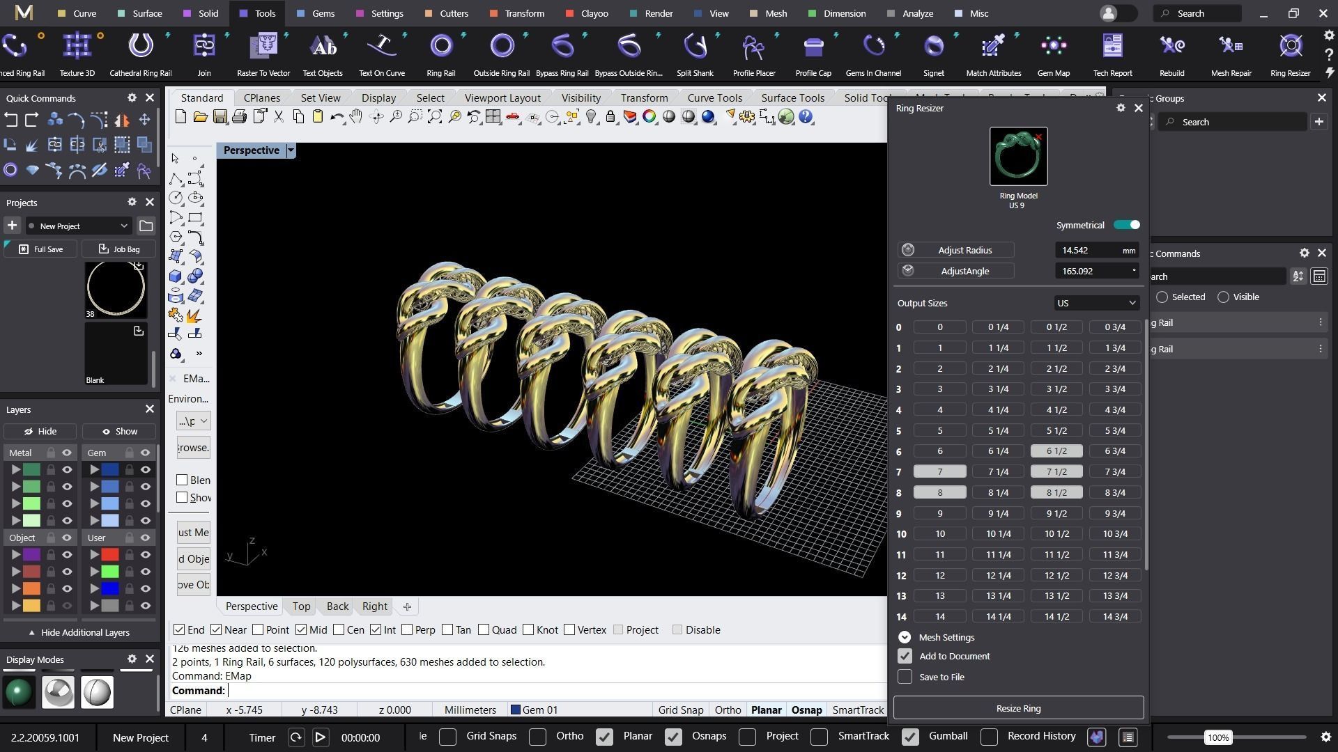 3 piece chain ring 3D print model_1
