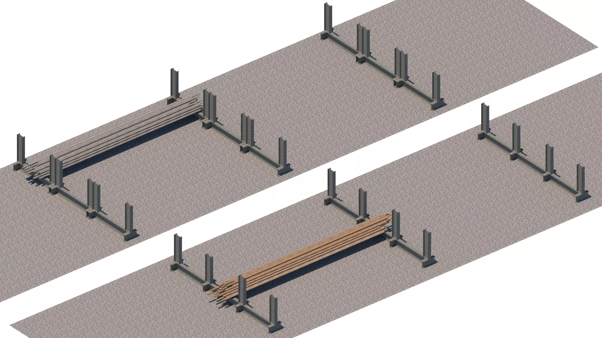 Rebar Stockyard For Construction Site 3D print model