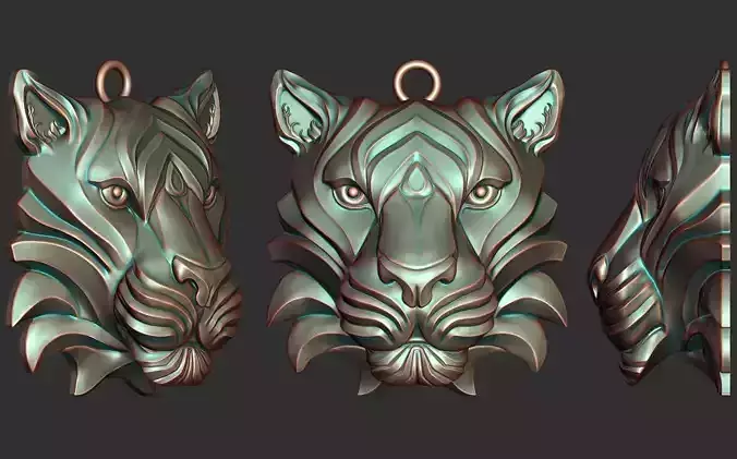 Tiger head pendant