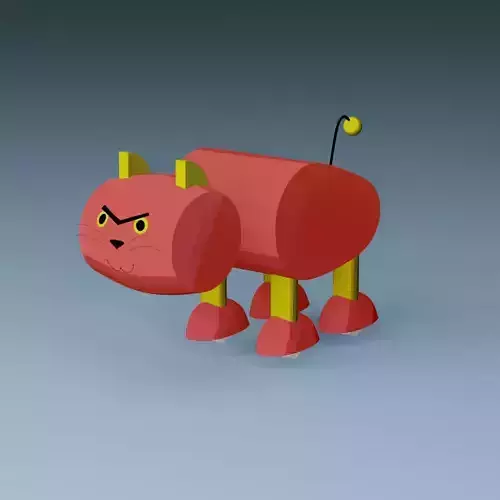 Robot Cat From Tom  And  Jerry Low-poly 3D model