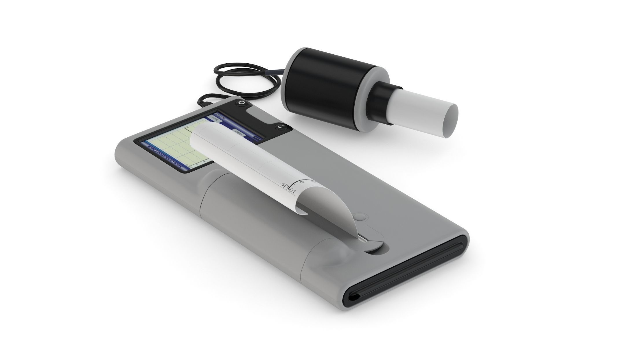 Medical Spirometer PBR Realistic 3D model_3