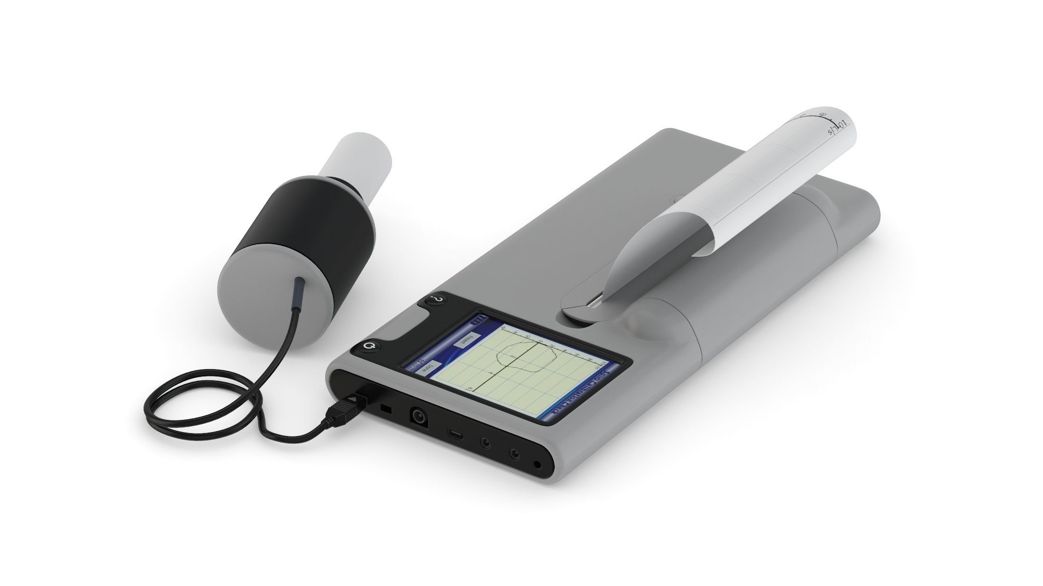 Medical Spirometer PBR Realistic 3D model_5