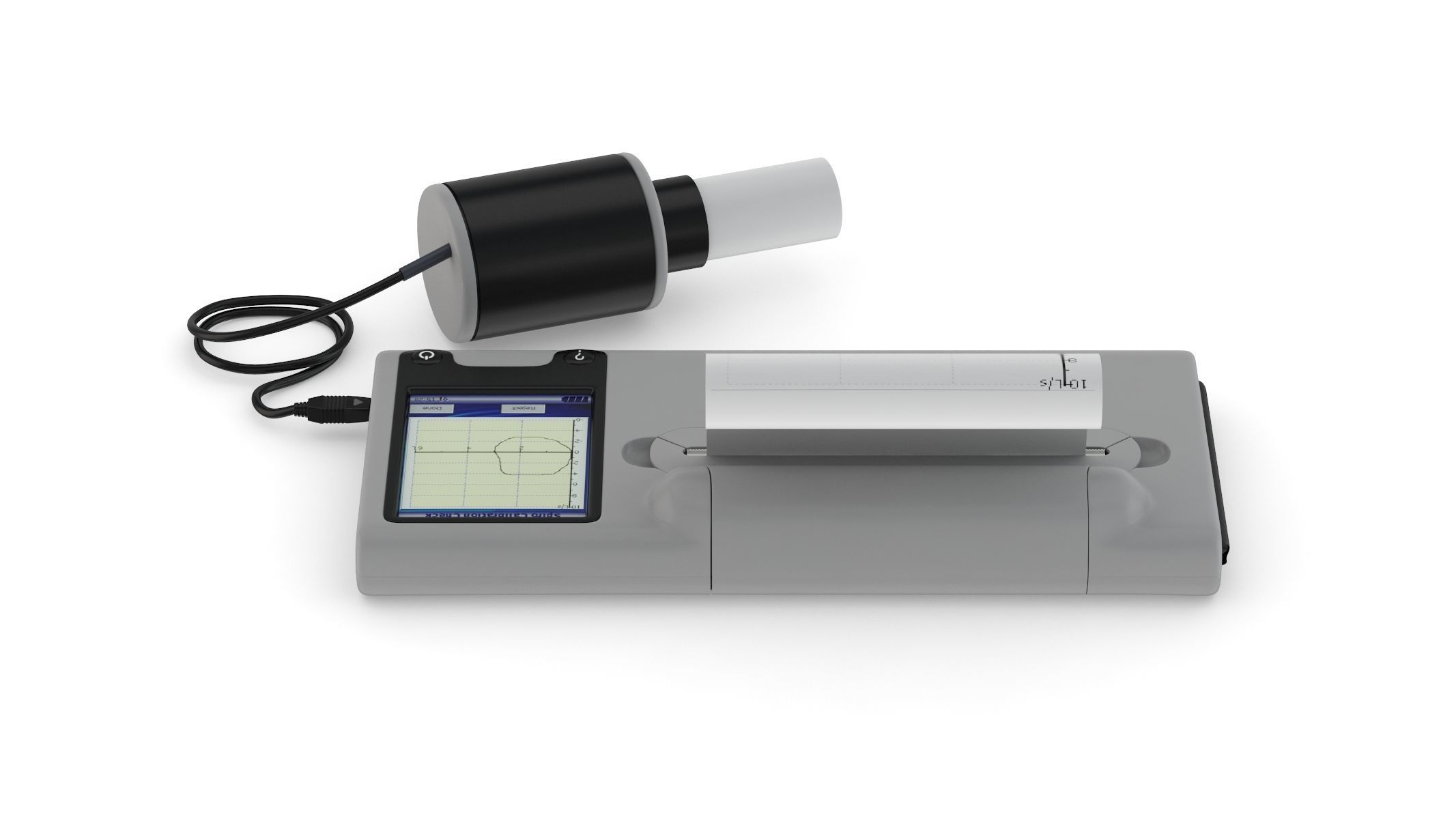 Medical Spirometer PBR Realistic 3D model_4