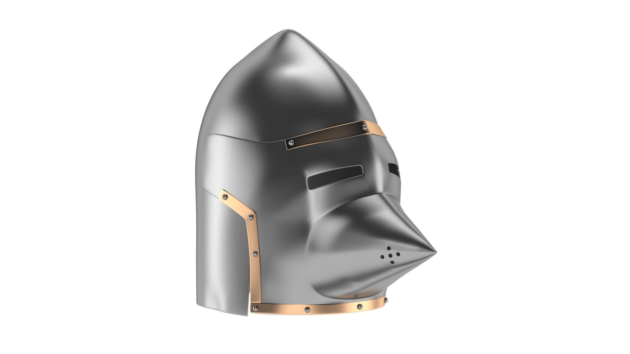 Medieval Helmet 02 3D model_3