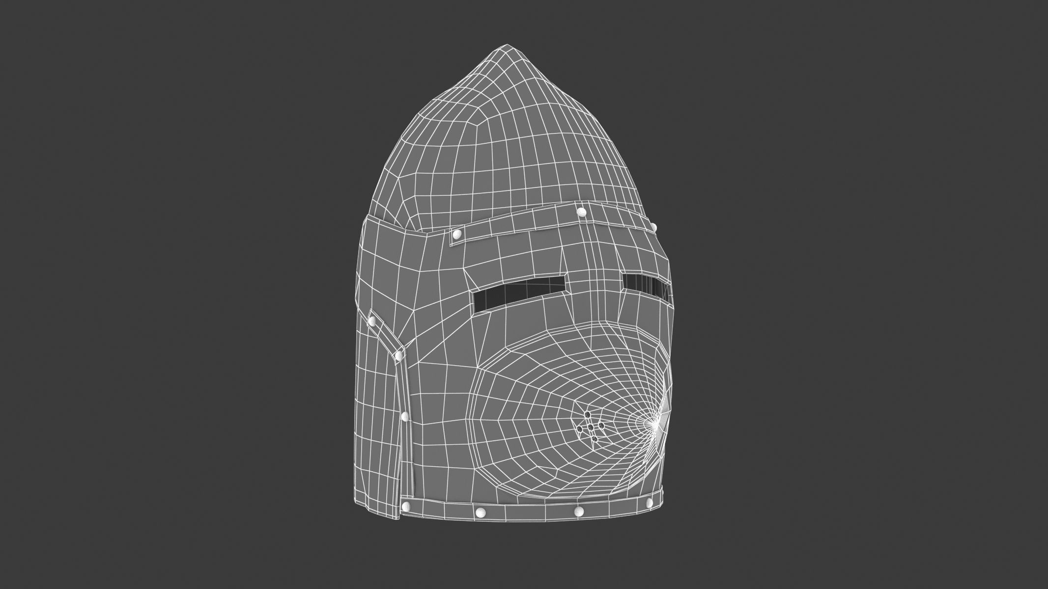 Medieval Helmet 02 3D model_12
