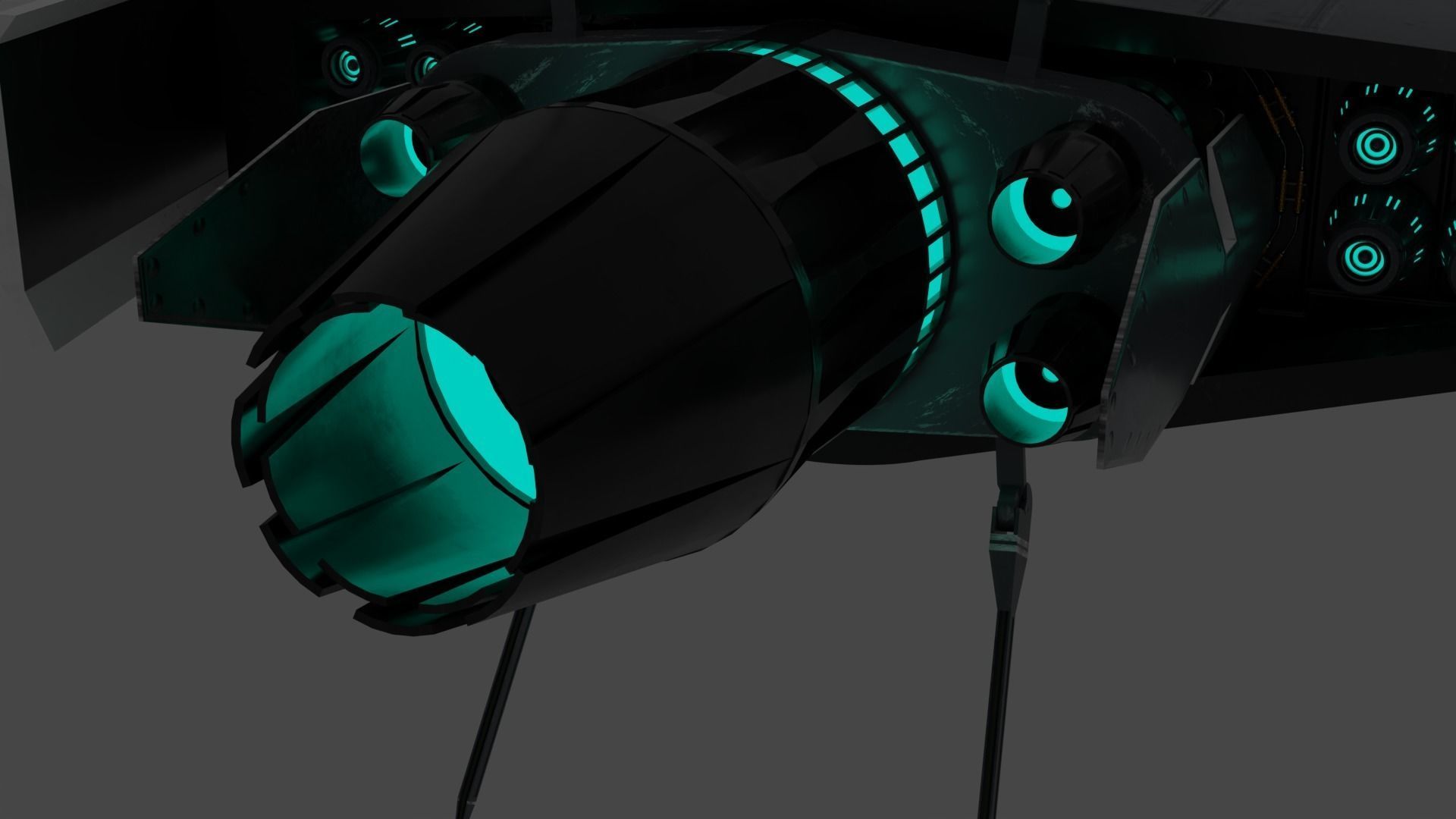 Scimitar-class Attack destroyer Low-poly 3D model_7