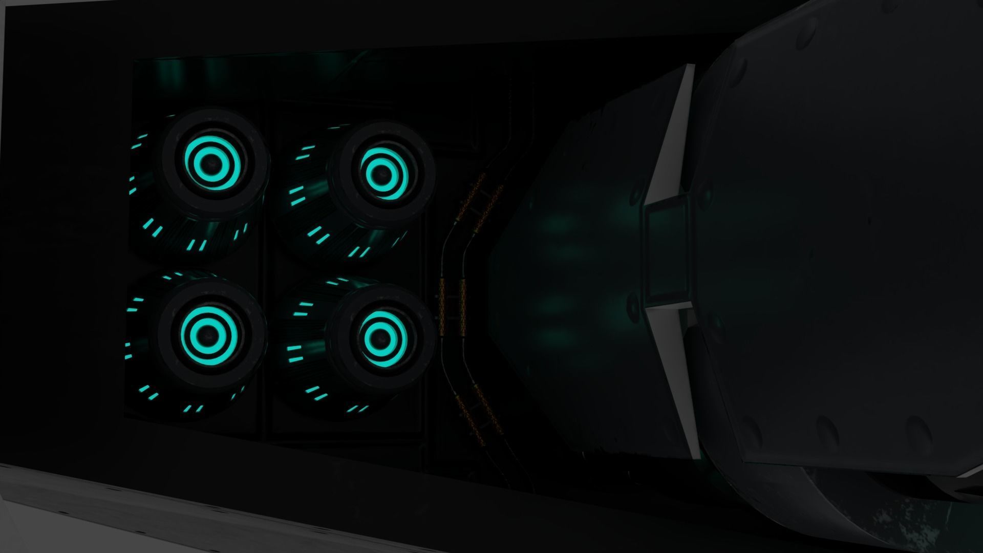 Scimitar-class Attack destroyer Low-poly 3D model_8