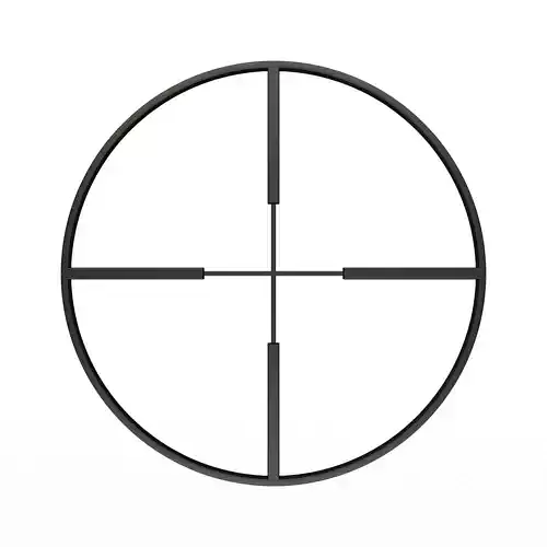Sniper Target Symbol Low-poly 3D model