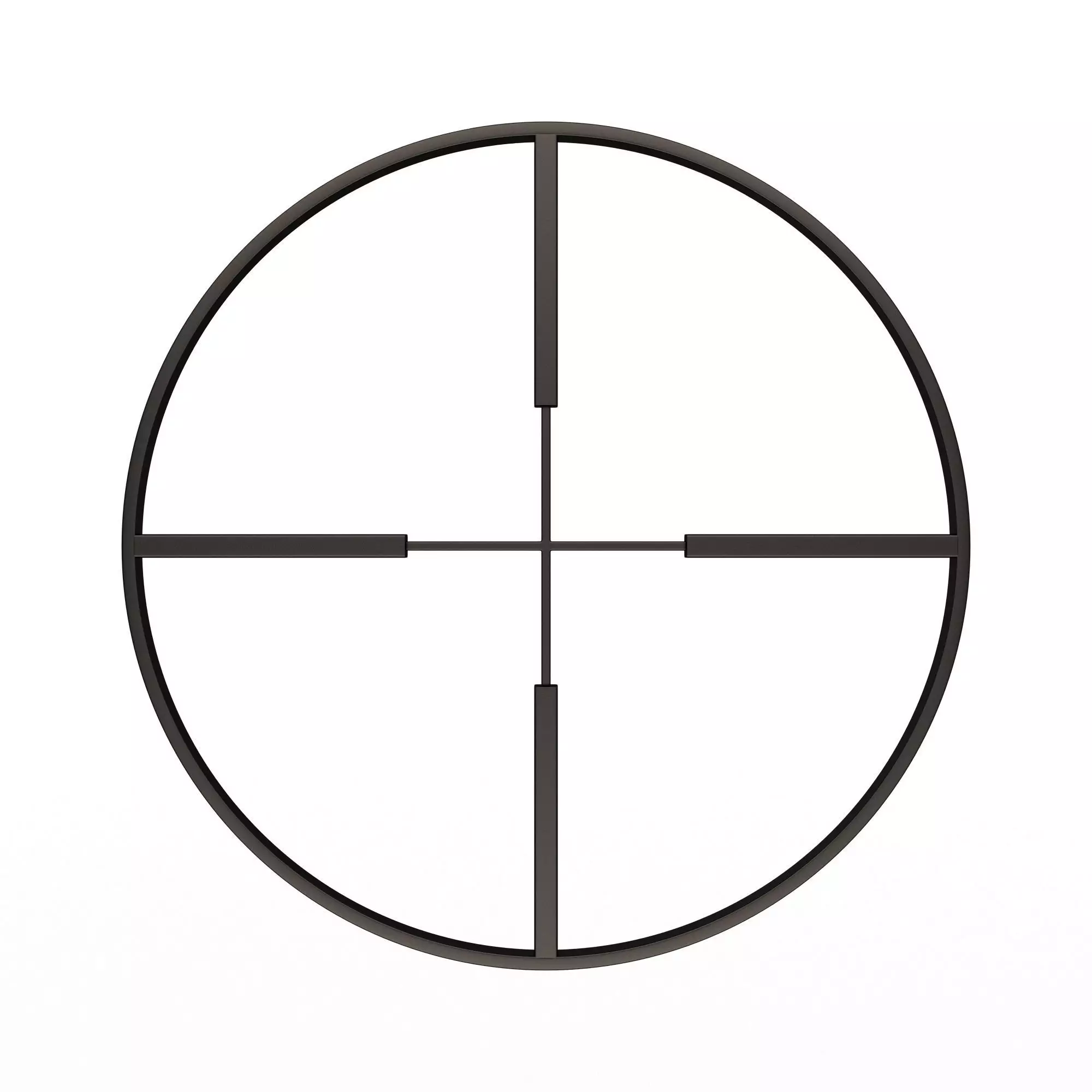 Sniper Target Symbol Low-poly 3D model