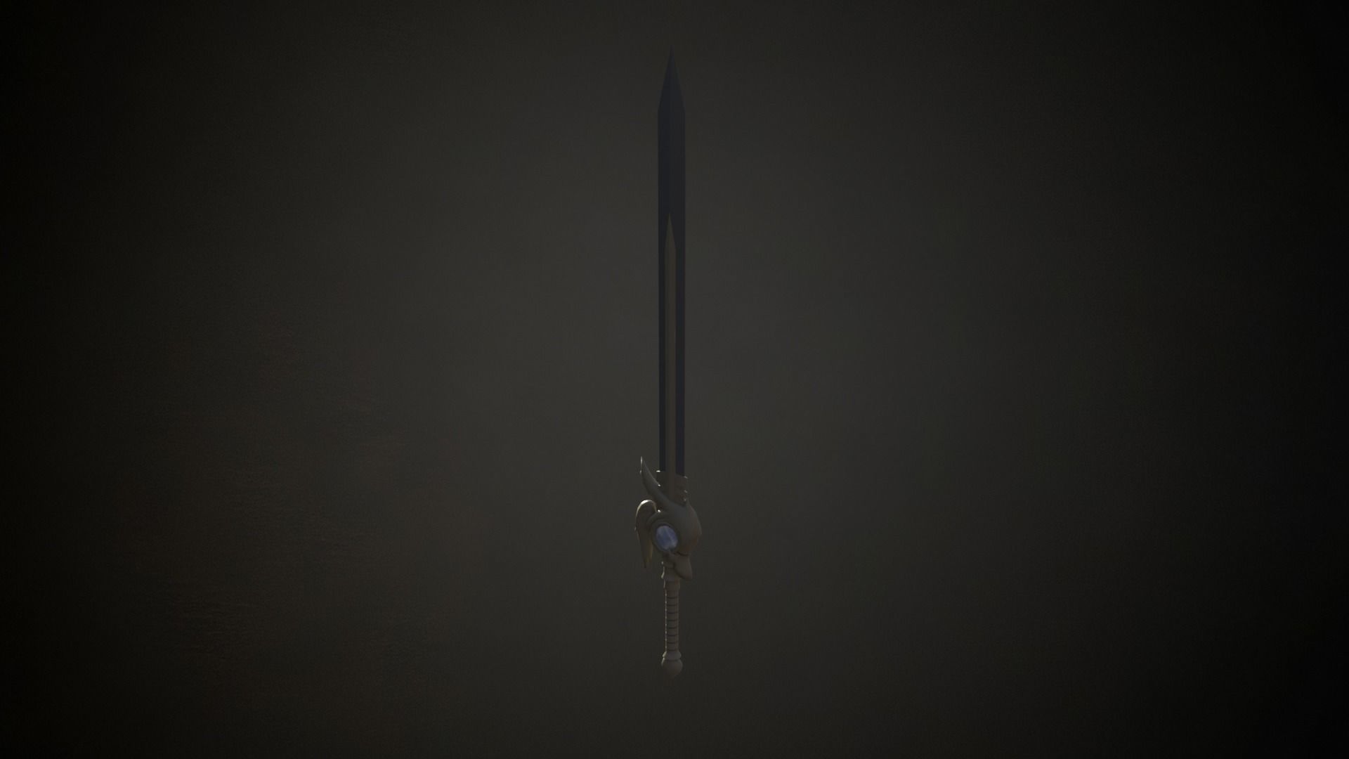 One handed elven sword roblox ready Low-poly 3D model_2