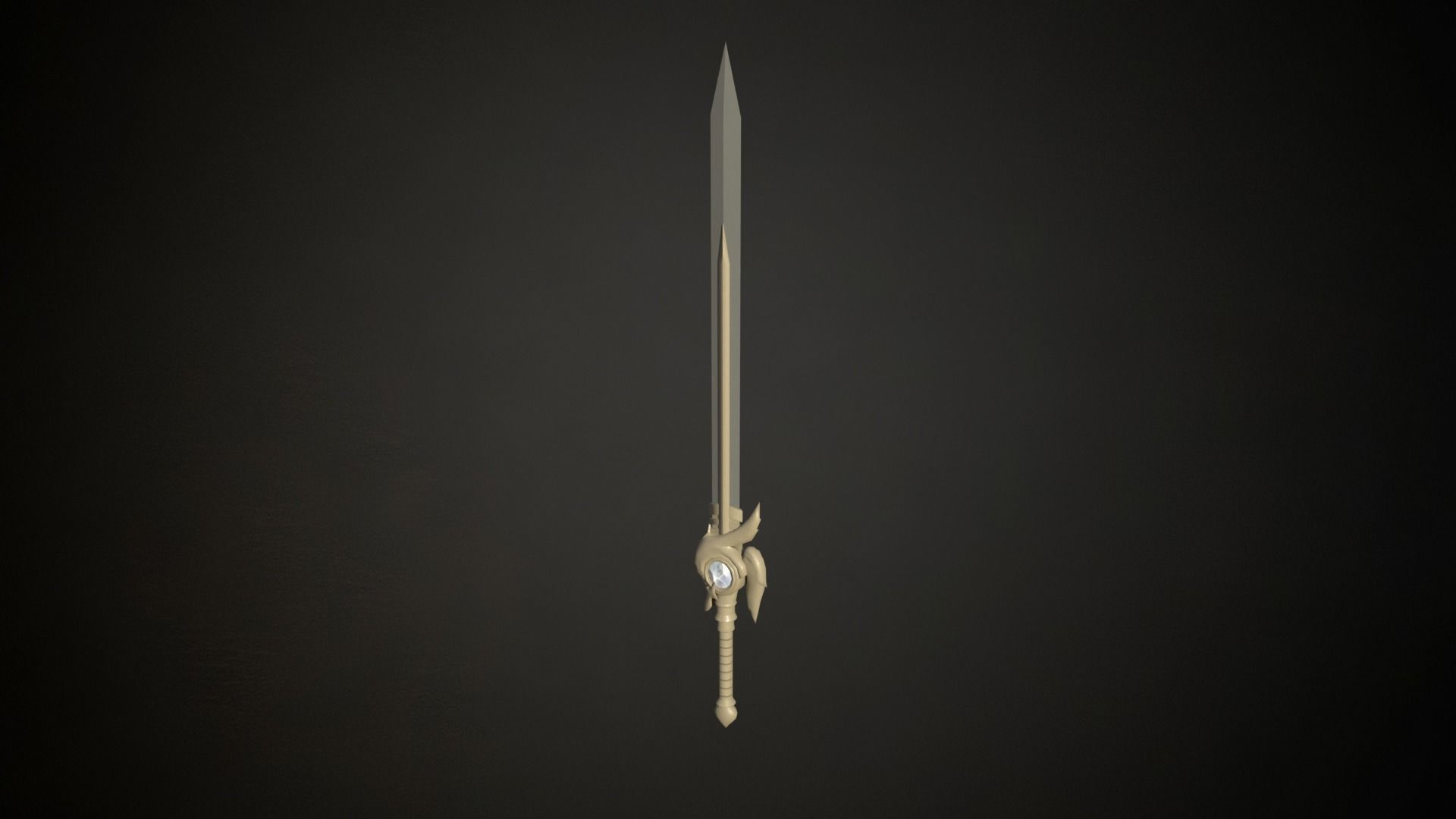 One handed elven sword roblox ready Low-poly 3D model_8