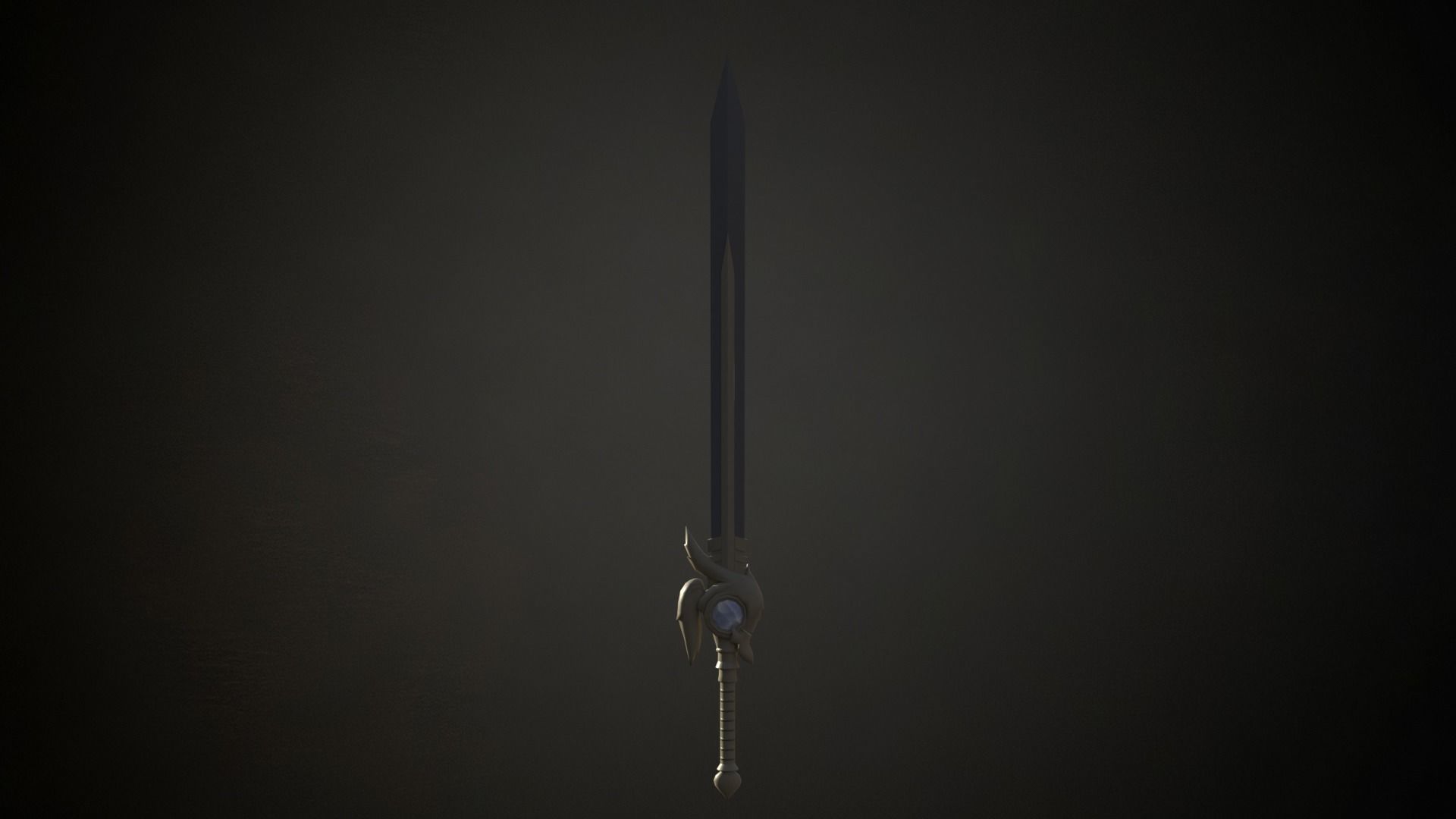 One handed elven sword roblox ready Low-poly 3D model_1