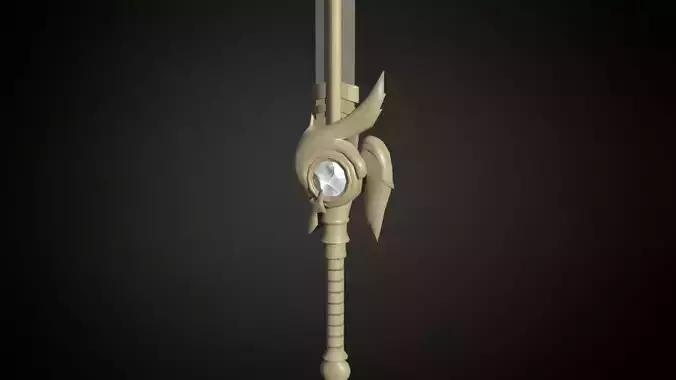 One handed elven sword roblox ready Low-poly 3D model