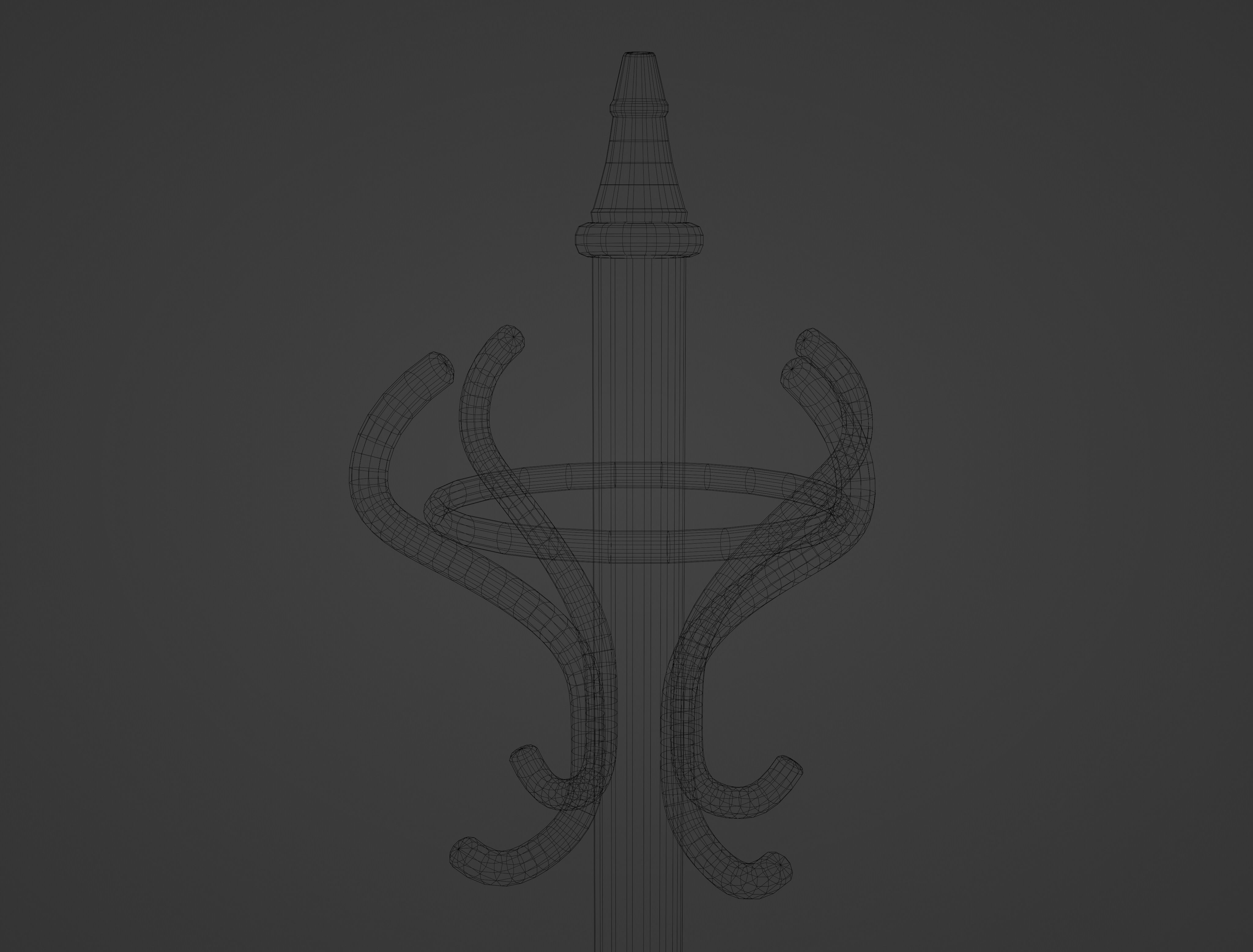 Clothes Hanger Free low-poly 3D model_5