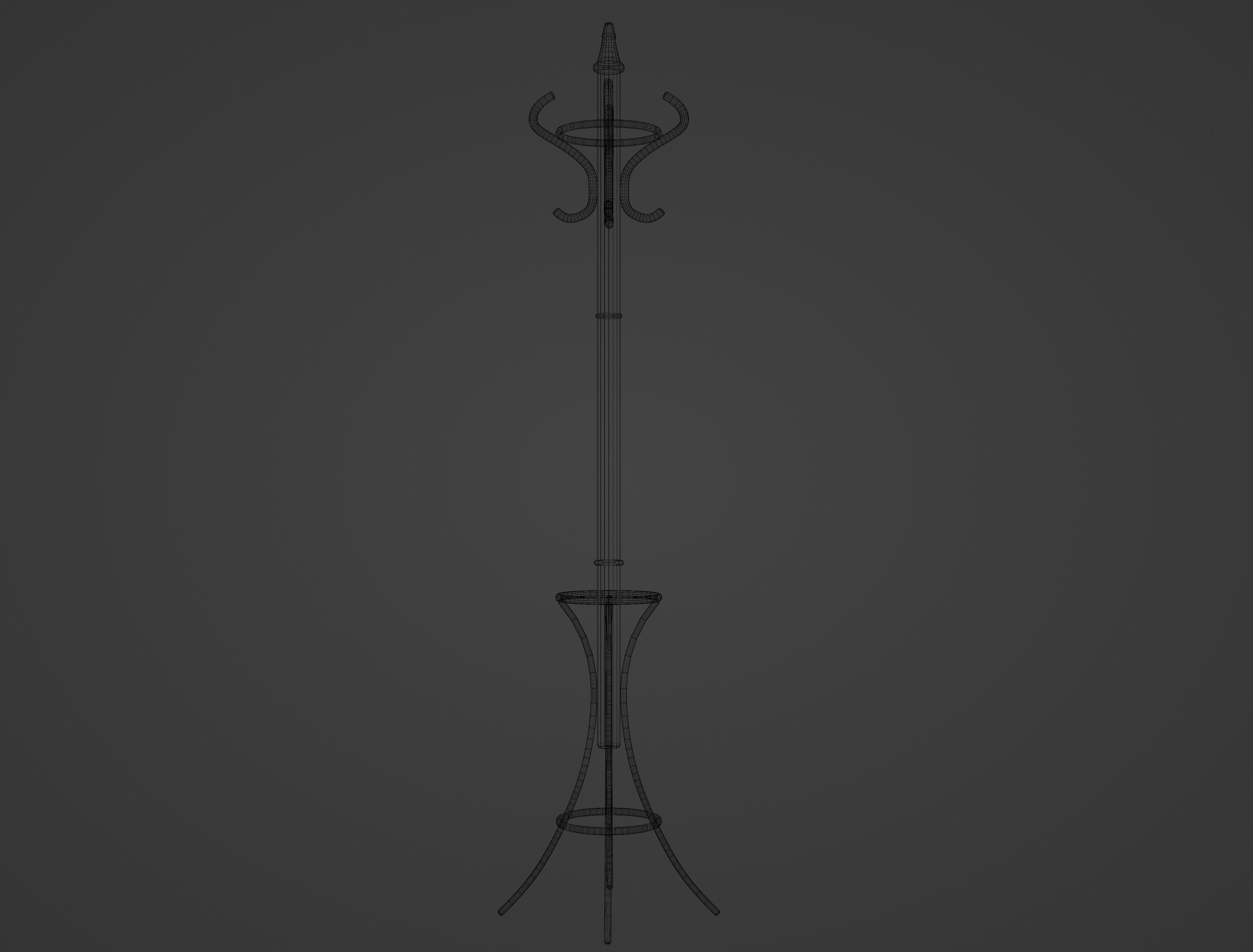 Clothes Hanger Free low-poly 3D model_4