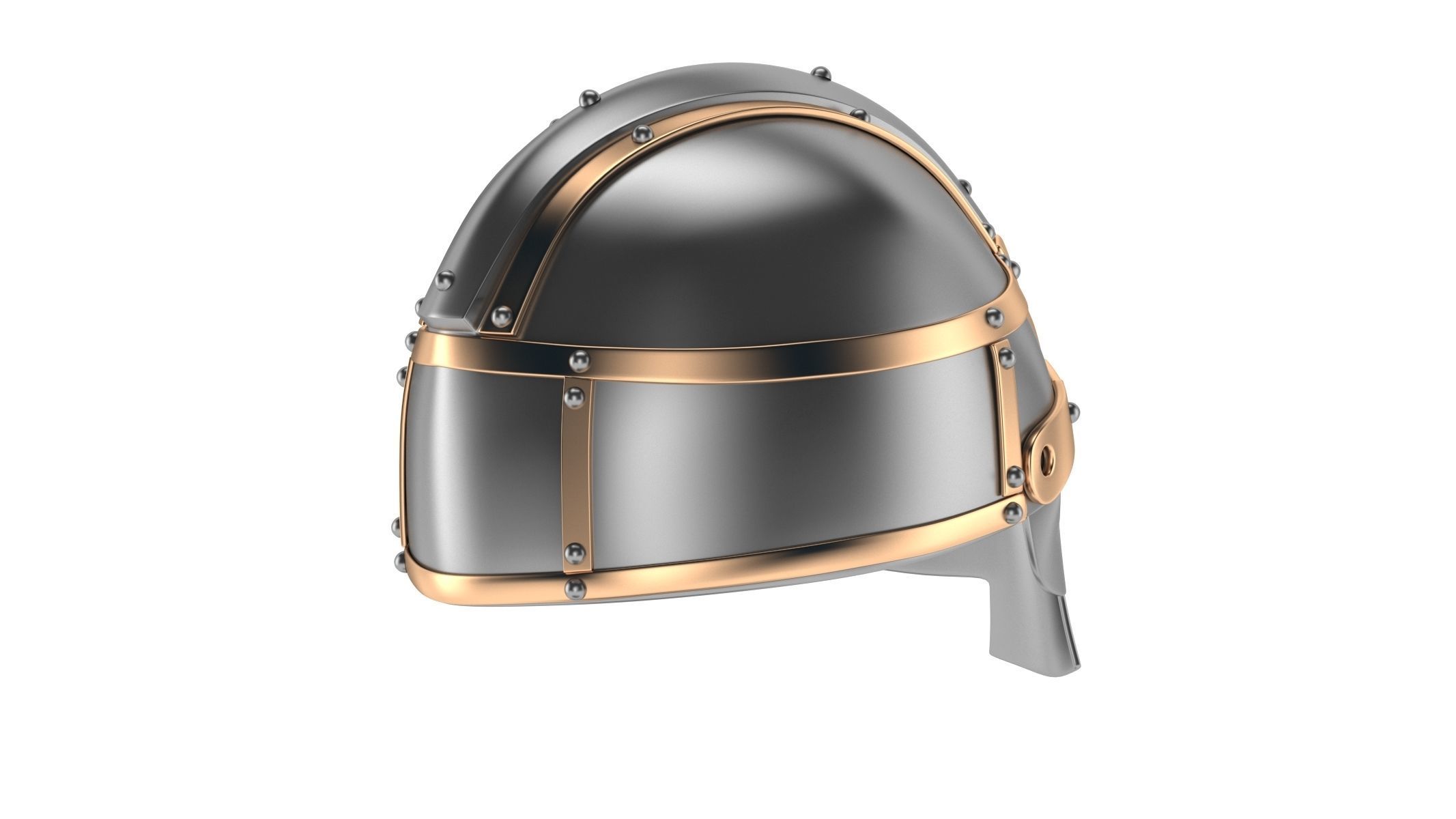 Medieval Helmet 09 3D model_3