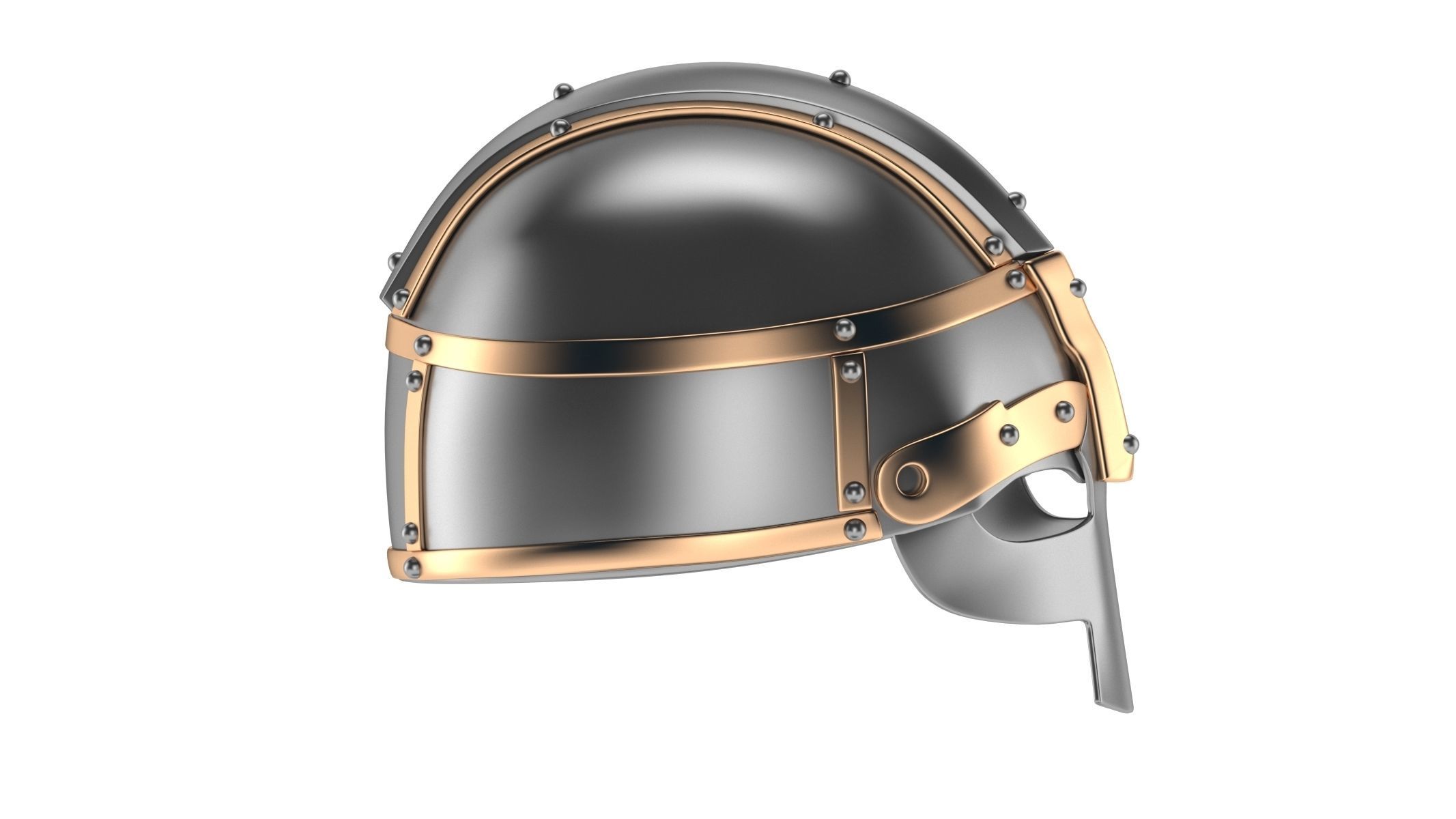 Medieval Helmet 09 3D model_2