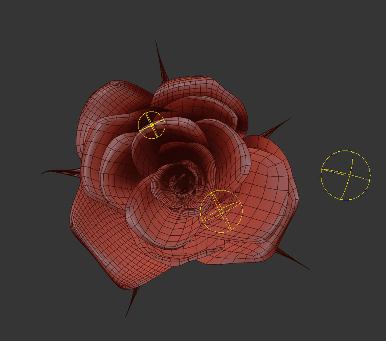 Rose opening animation Glowing Flower Blooming Rose 3D model_16
